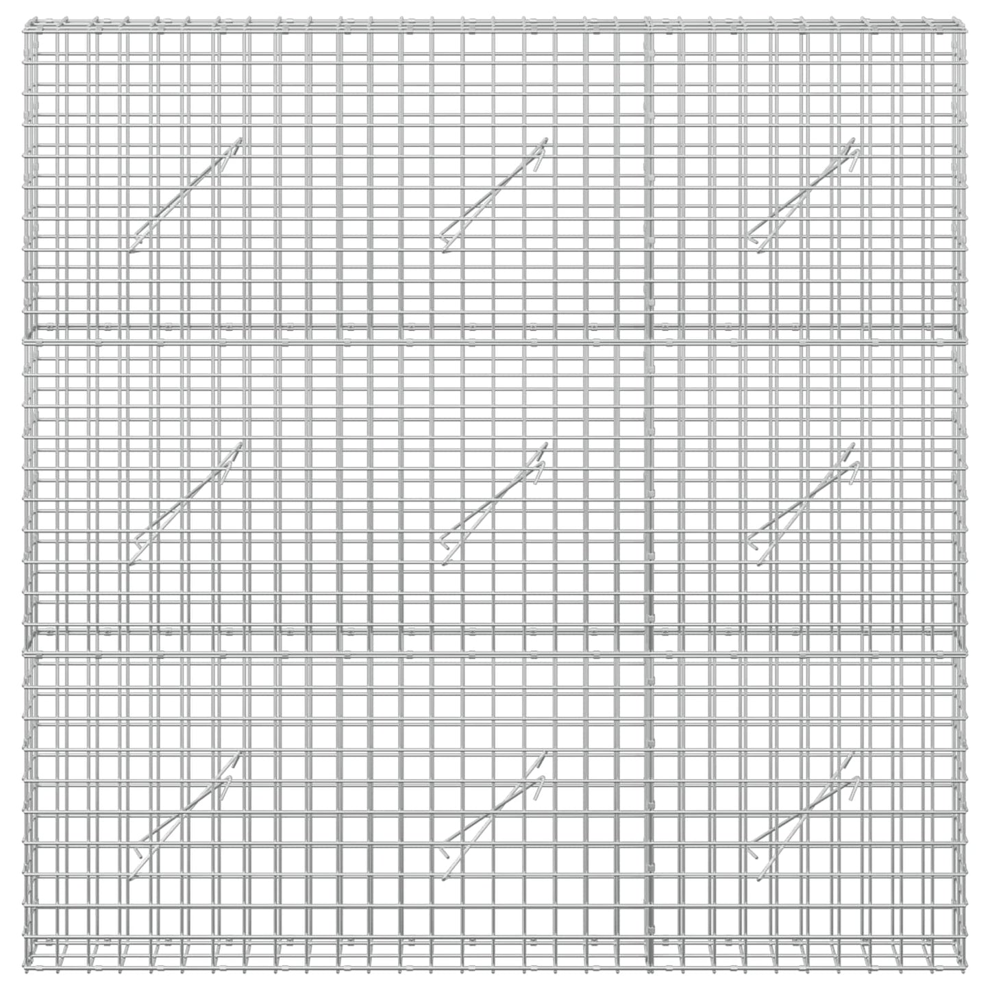 vidaXL Γκαμπιόν με Σύρμα 3,5 mm και Πλέγμα 5x5 cm 150x10x150 εκ