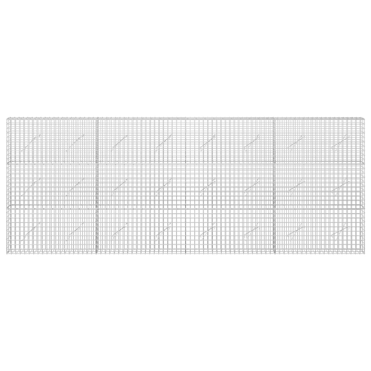 vidaXL Γκαμπιόν με Σύρμα 3,5 mm και Πλέγμα 5x5 cm 400x10x150 εκ