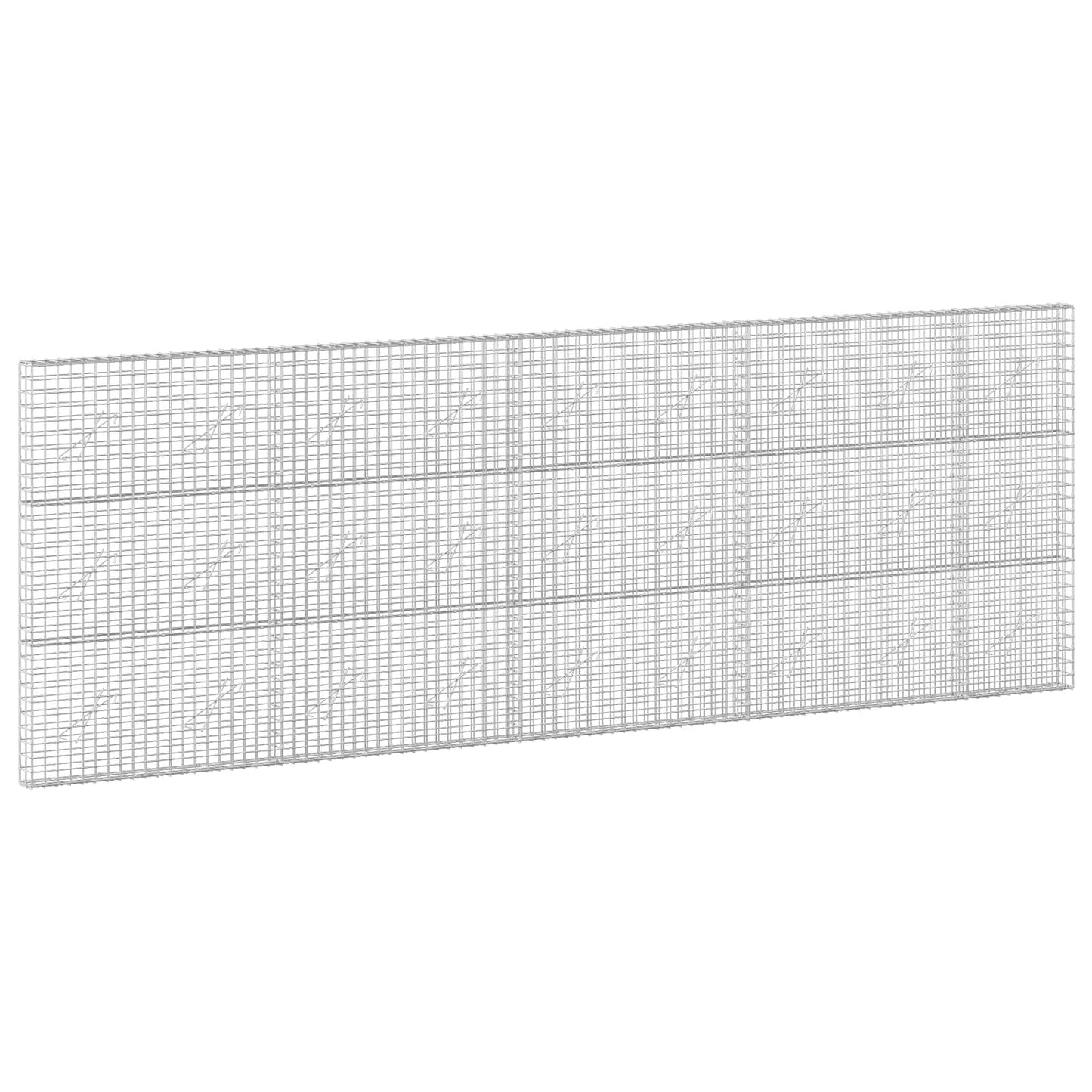 vidaXL Γκαμπιόν με Σύρμα 3,5 mm και Πλέγμα 5x5 cm 450x10x150 εκ