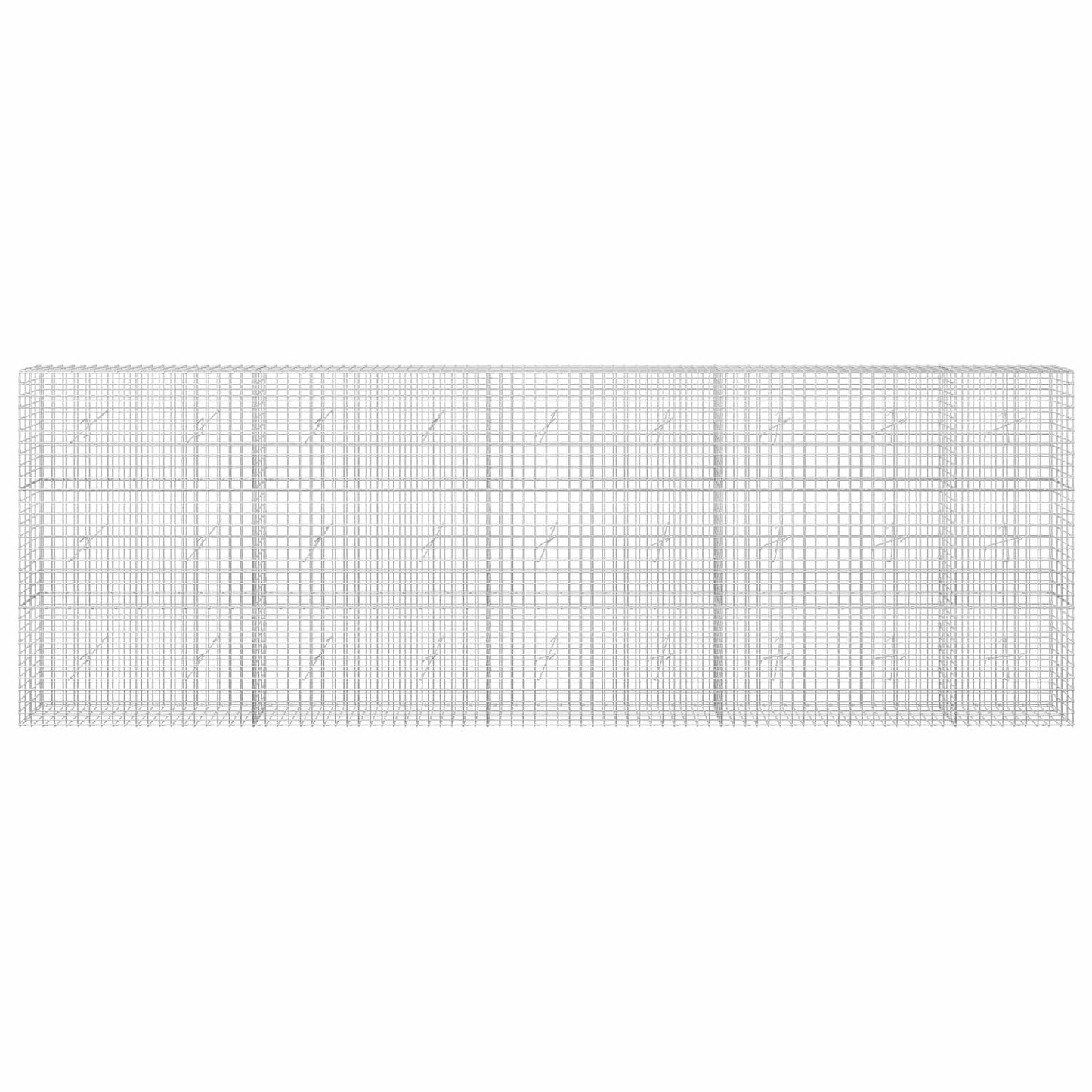 vidaXL Γκαμπιόν με Σύρμα 3,5 mm και Πλέγμα 5x5 cm 450x20x150 εκ