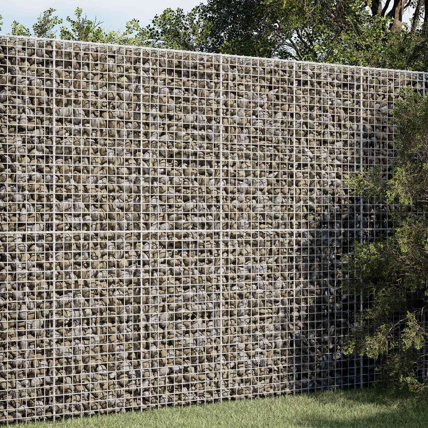vidaXL Γκαμπιόν με Σύρμα 3,5 mm και Πλέγμα 5x5 cm 50x20x200 εκ