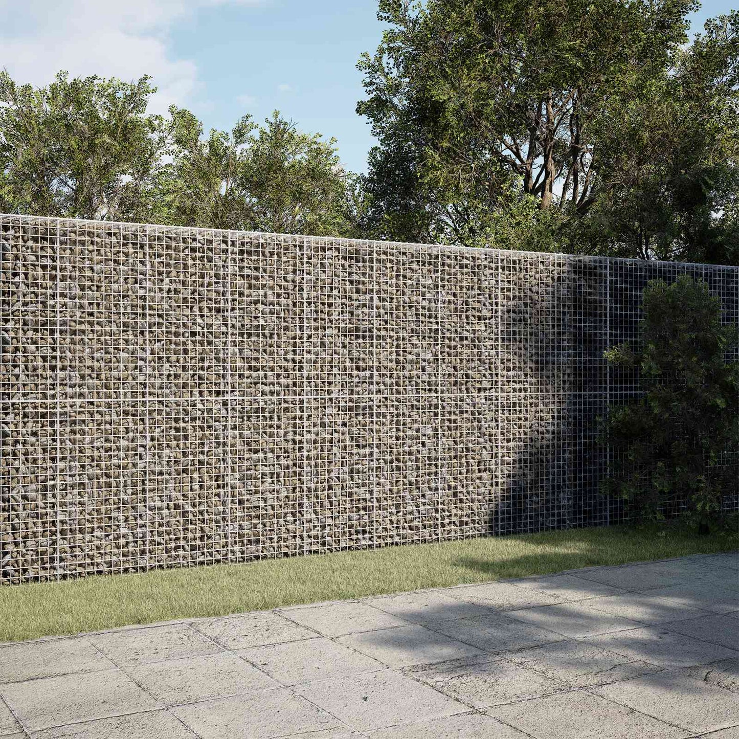 vidaXL Γκαμπιόν με Σύρμα 3,5 mm και Πλέγμα 5x5 cm 450x20x200 εκ