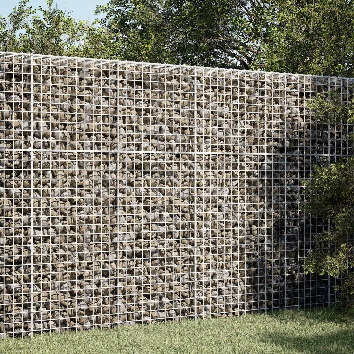 vidaXL Γκαμπιόν με Σύρμα 3,5 mm και Πλέγμα 5x5 cm 100x50x150 εκ