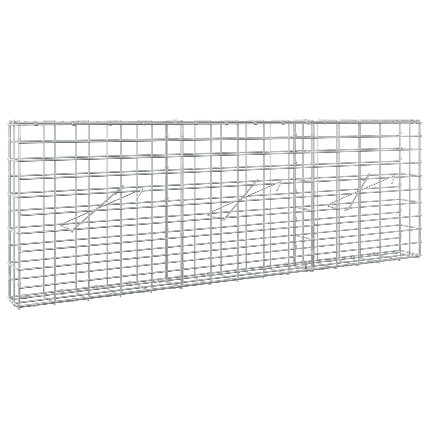 vidaXL Γκαμπιόν με σύρμα 3,5 mm και πλέγμα 5x10 cm 150x10x50 εκ