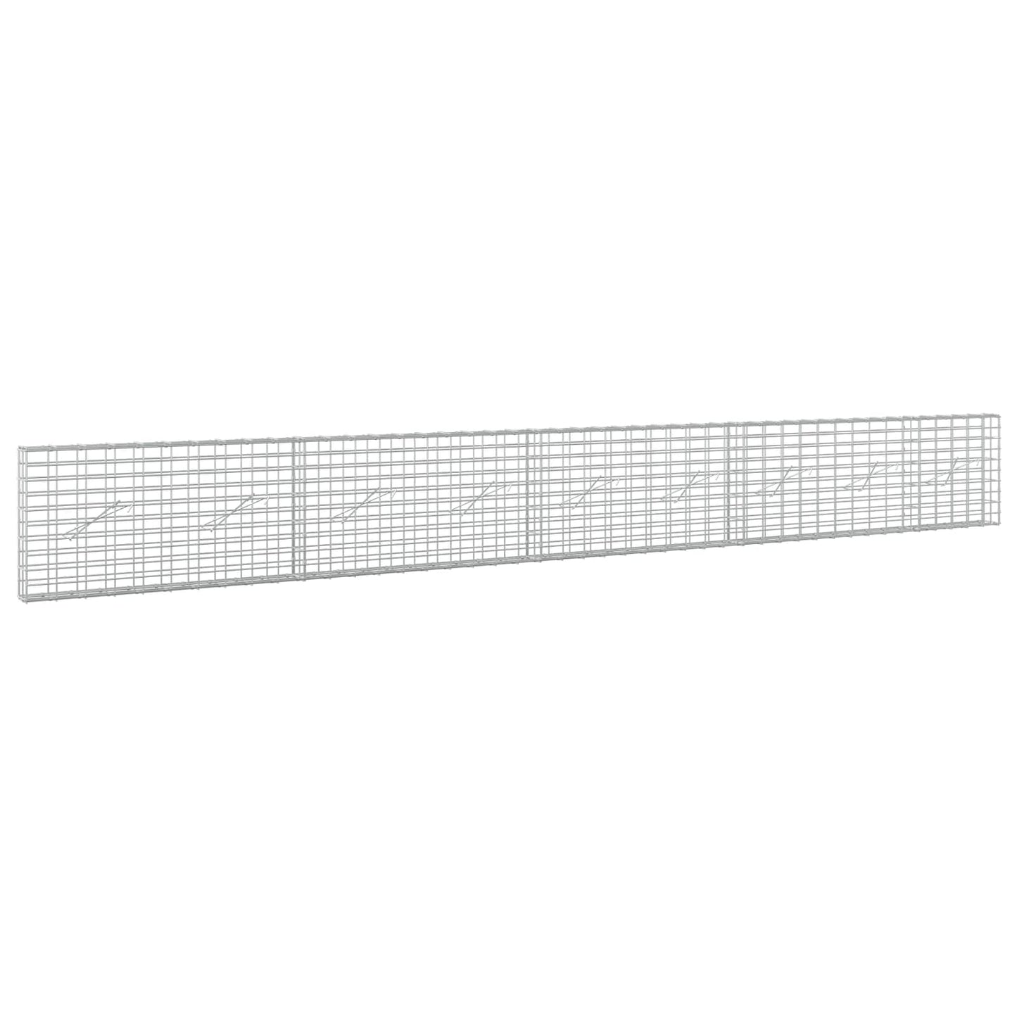 vidaXL Γκαμπιόν με σύρμα 3,5 mm και πλέγμα 5x10 cm 450x10x50 εκ