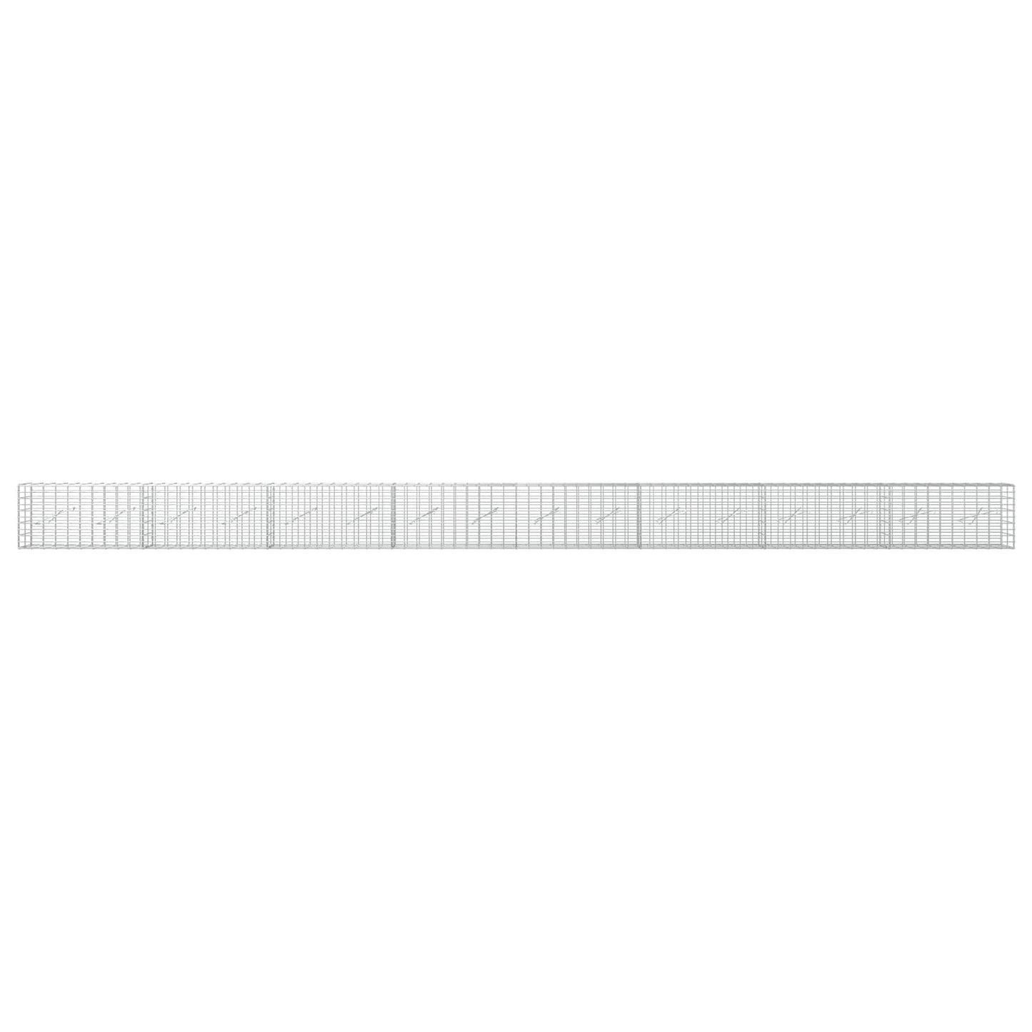 vidaXL Γκαμπιόν με σύρμα 3,5 mm και πλέγμα 5x10 cm 800x10x50 εκ