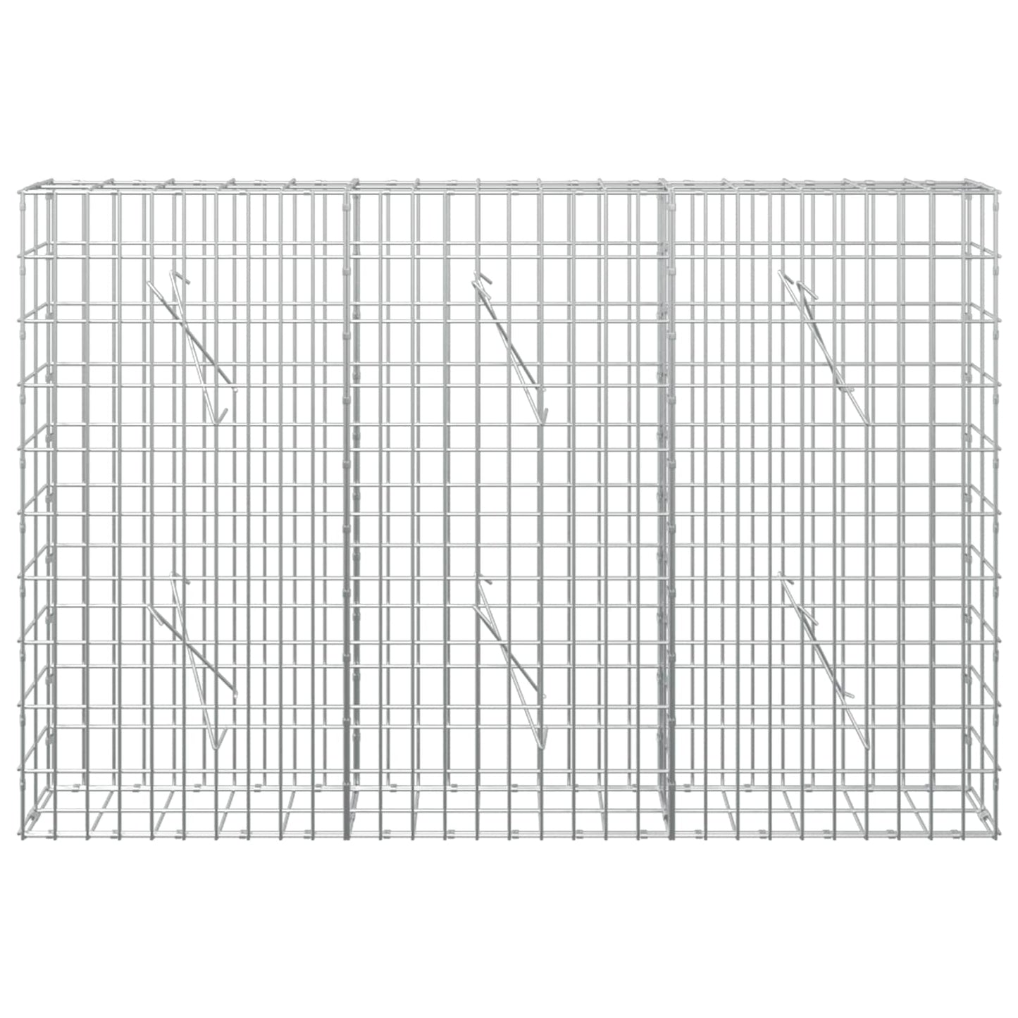 vidaXL Γκαμπιόν με σύρμα 3,5 mm και πλέγμα 5x10 cm 150x10x100 εκ