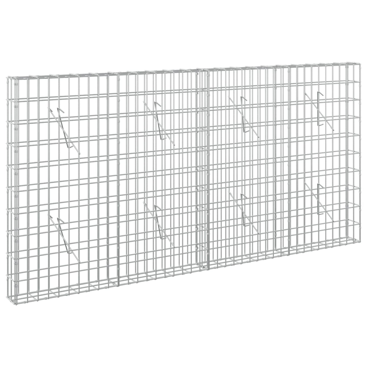 vidaXL Γκαμπιόν με σύρμα 3,5 mm και πλέγμα 5x10 cm 200x10x100 εκ