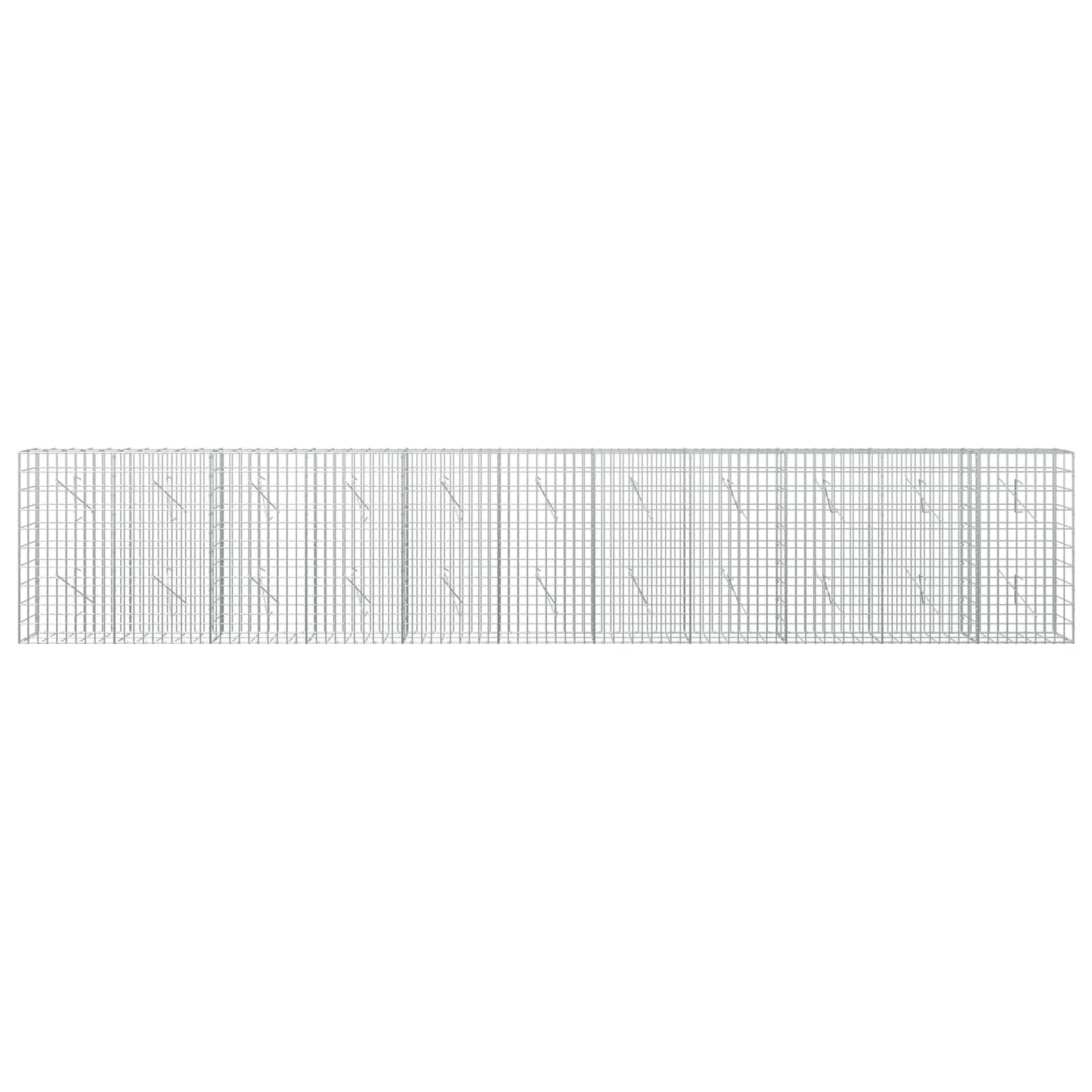 vidaXL Γκαμπιόν με σύρμα 3,5 mm και πλέγμα 5x10 cm 550x10x100 εκ
