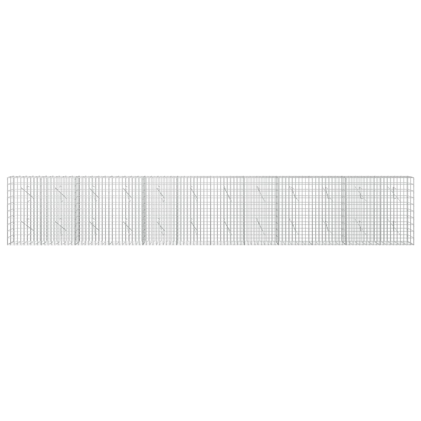 vidaXL Γκαμπιόν με σύρμα 3,5 mm και πλέγμα 5x10 cm 600x10x100 εκ