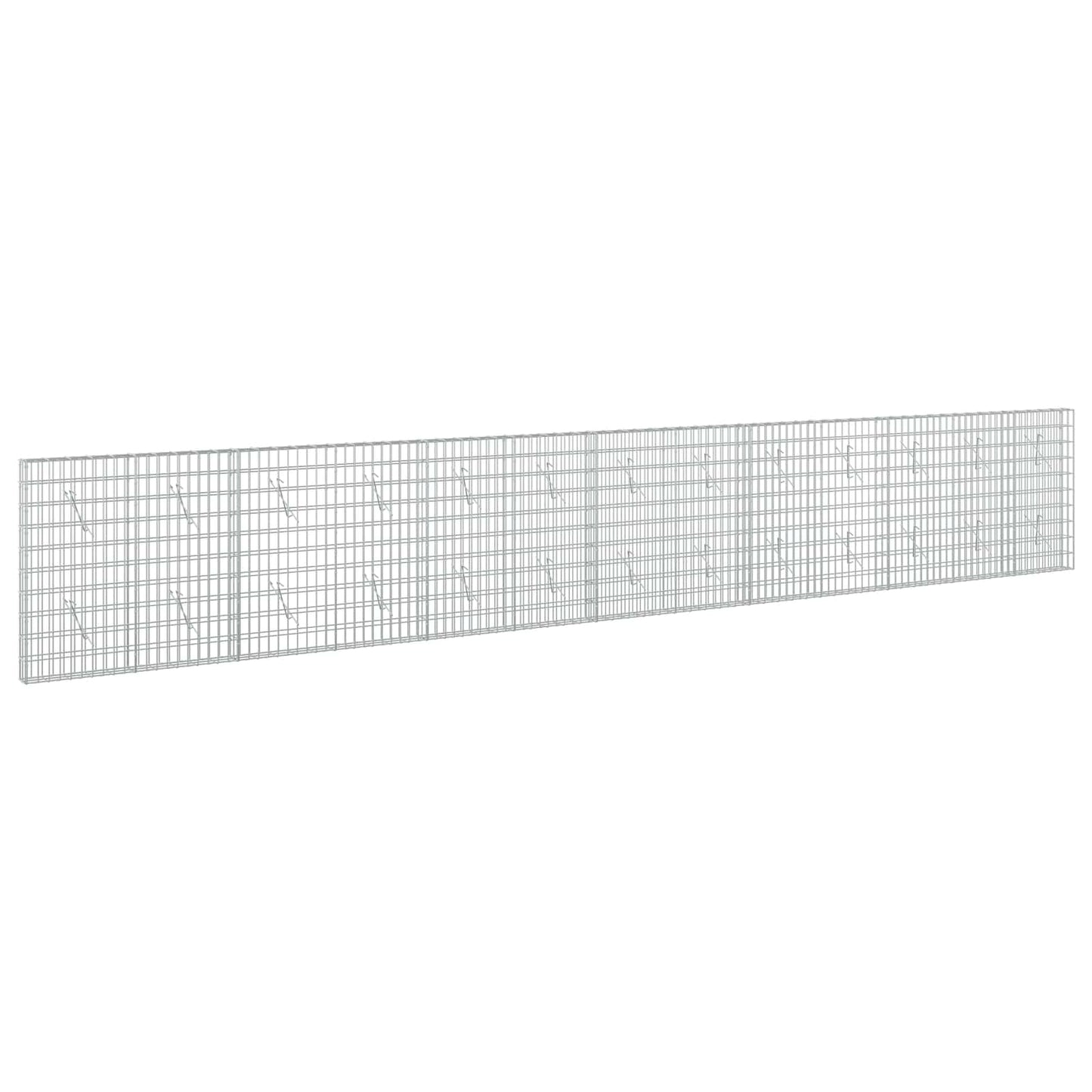 vidaXL Γκαμπιόν με σύρμα 3,5 mm και πλέγμα 5x10 cm 650x10x100 εκ