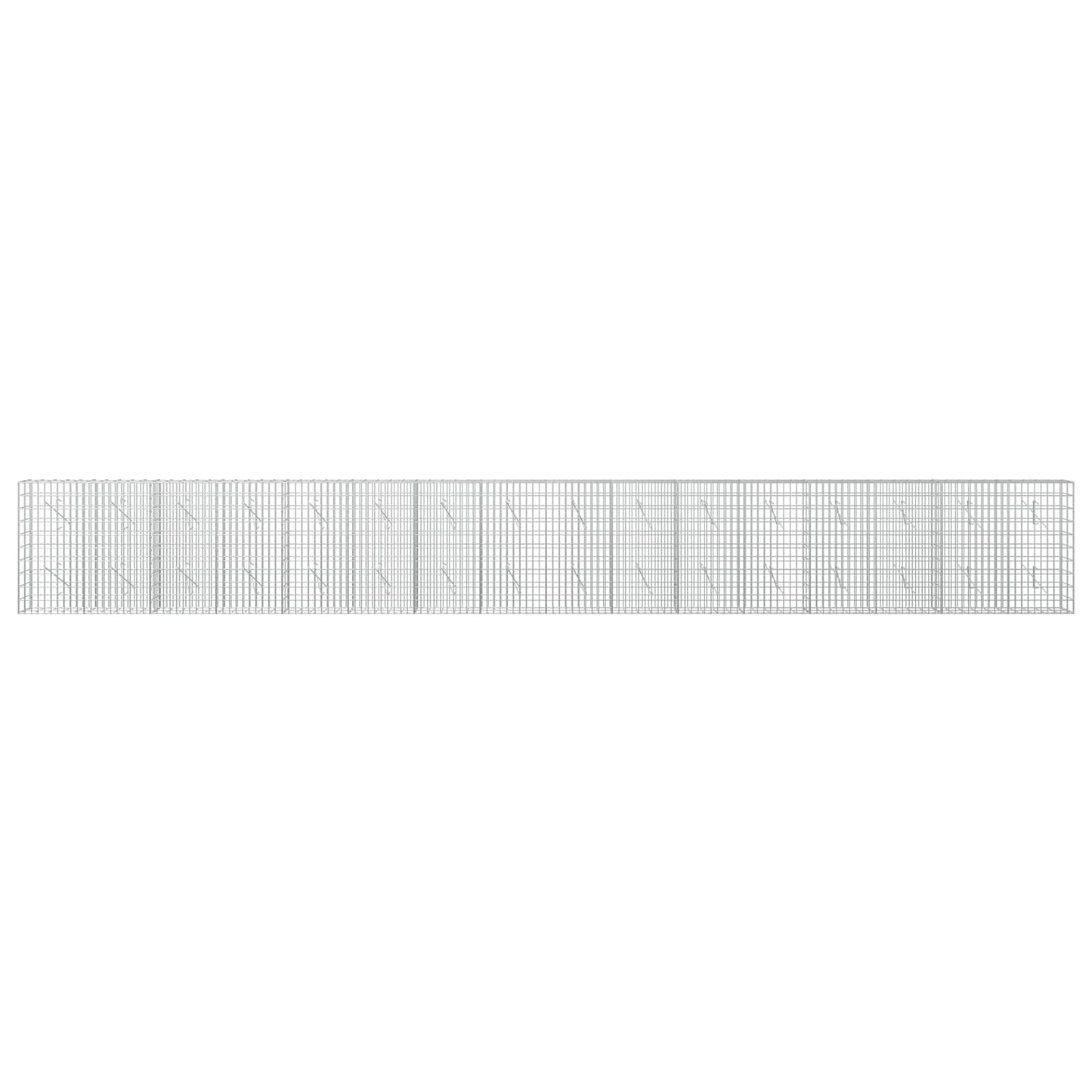 vidaXL Γκαμπιόν με σύρμα 3,5 mm και πλέγμα 5x10 cm 800x10x100 εκ