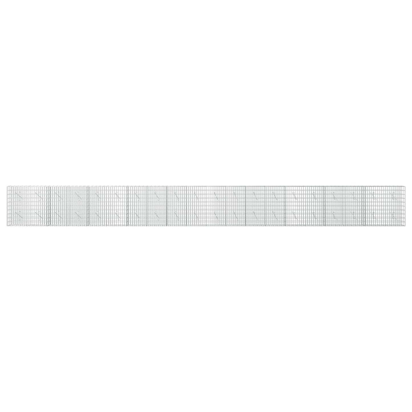 vidaXL Γκαμπιόν με σύρμα 3,5 mm και πλέγμα 5x10 cm 1000x10x100 εκ.