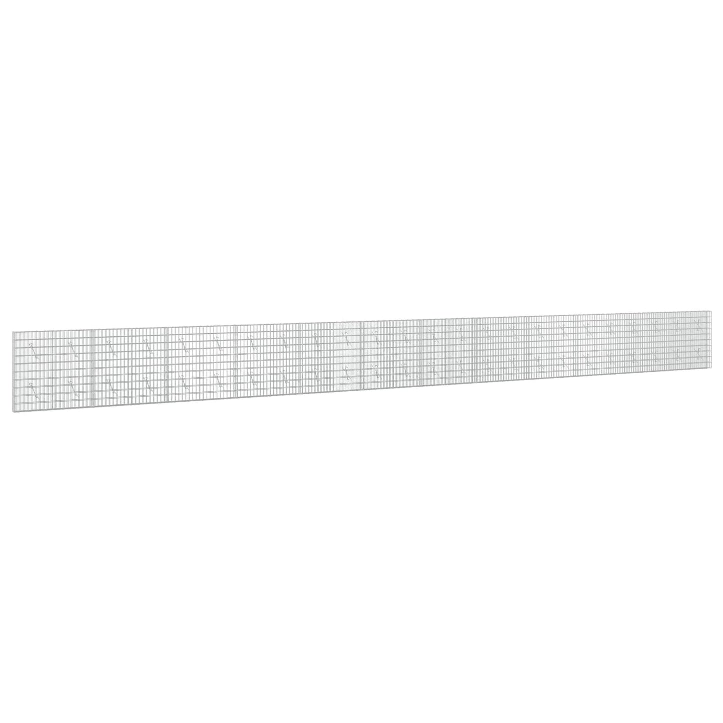 vidaXL Γκαμπιόν με σύρμα 3,5 mm και πλέγμα 5x10 cm 1200x10x100 εκ.