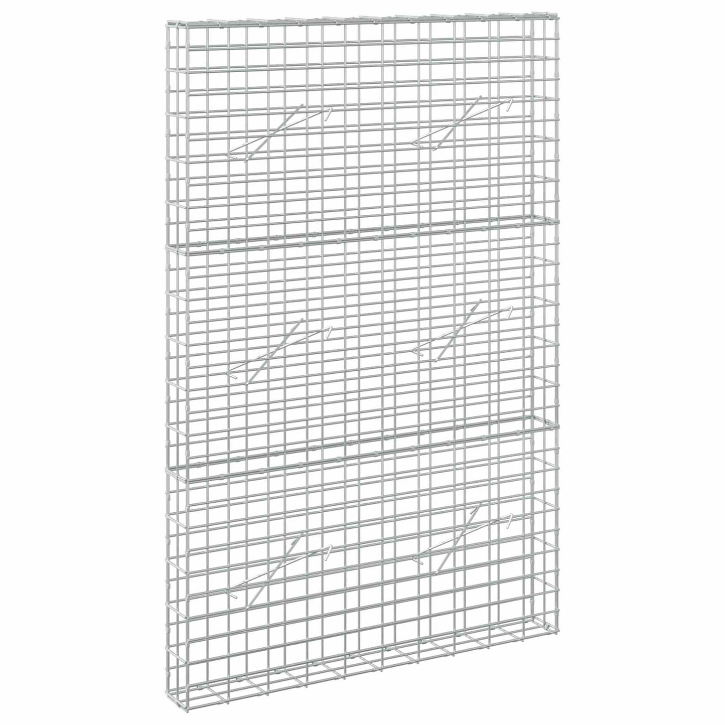vidaXL Γκαμπιόν με σύρμα 3,5 mm και πλέγμα 5x10 cm 100x10x150 εκ