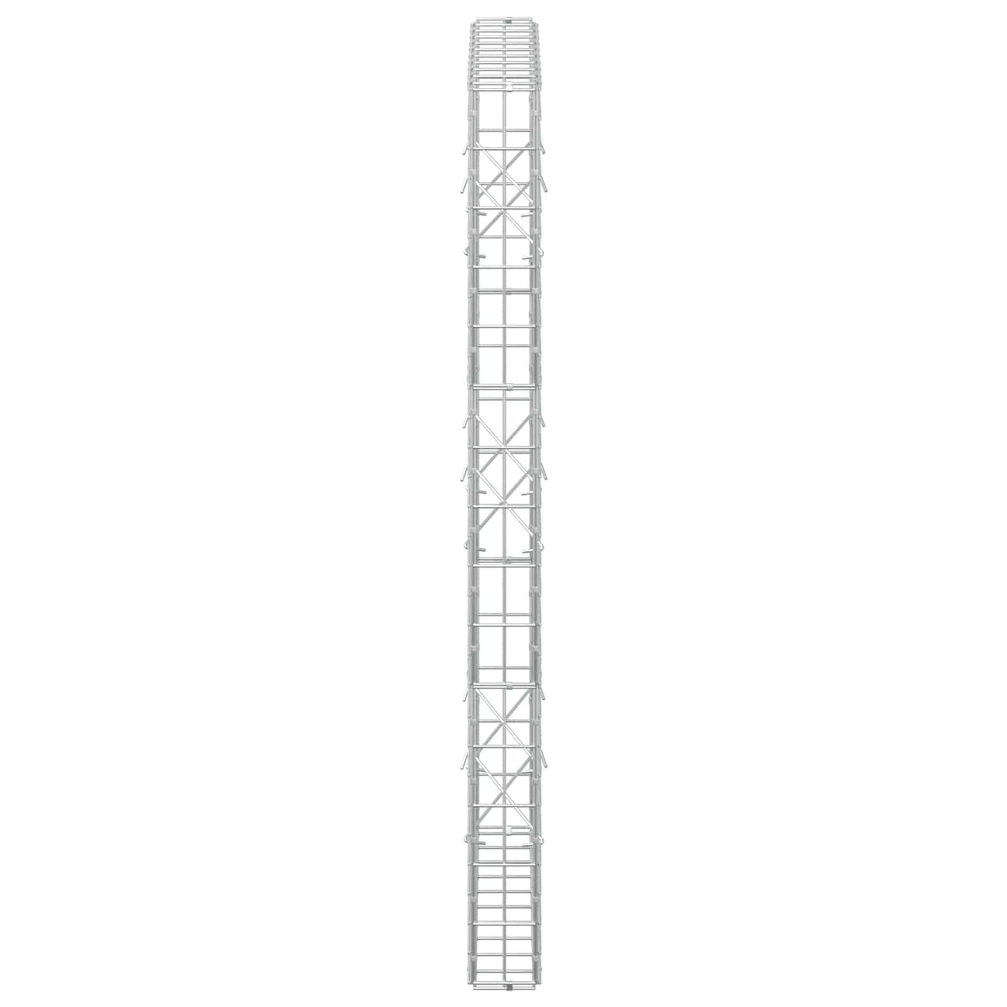 vidaXL Γκαμπιόν με σύρμα 3,5 mm και πλέγμα 5x10 cm 100x10x150 εκ