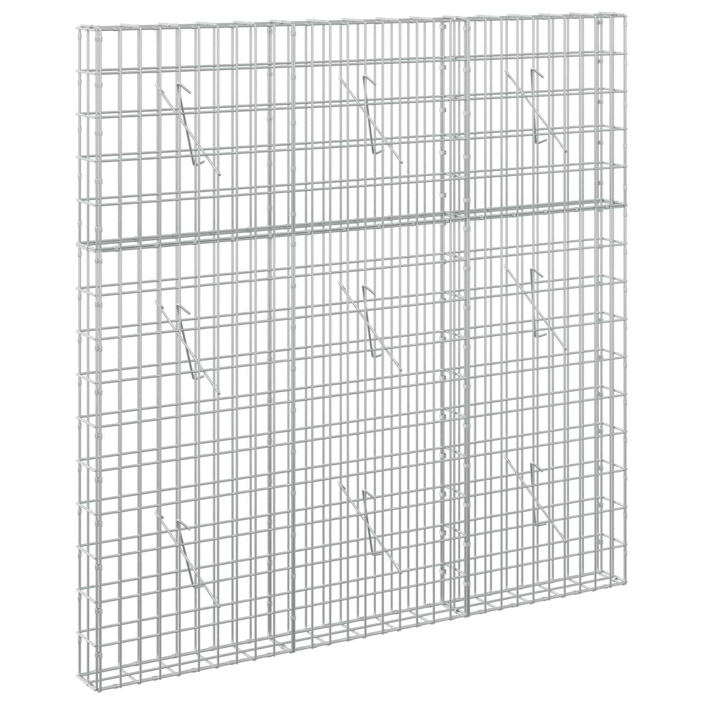 vidaXL Γκαμπιόν με σύρμα 3,5 mm και πλέγμα 5x10 cm 150x10x150 εκ