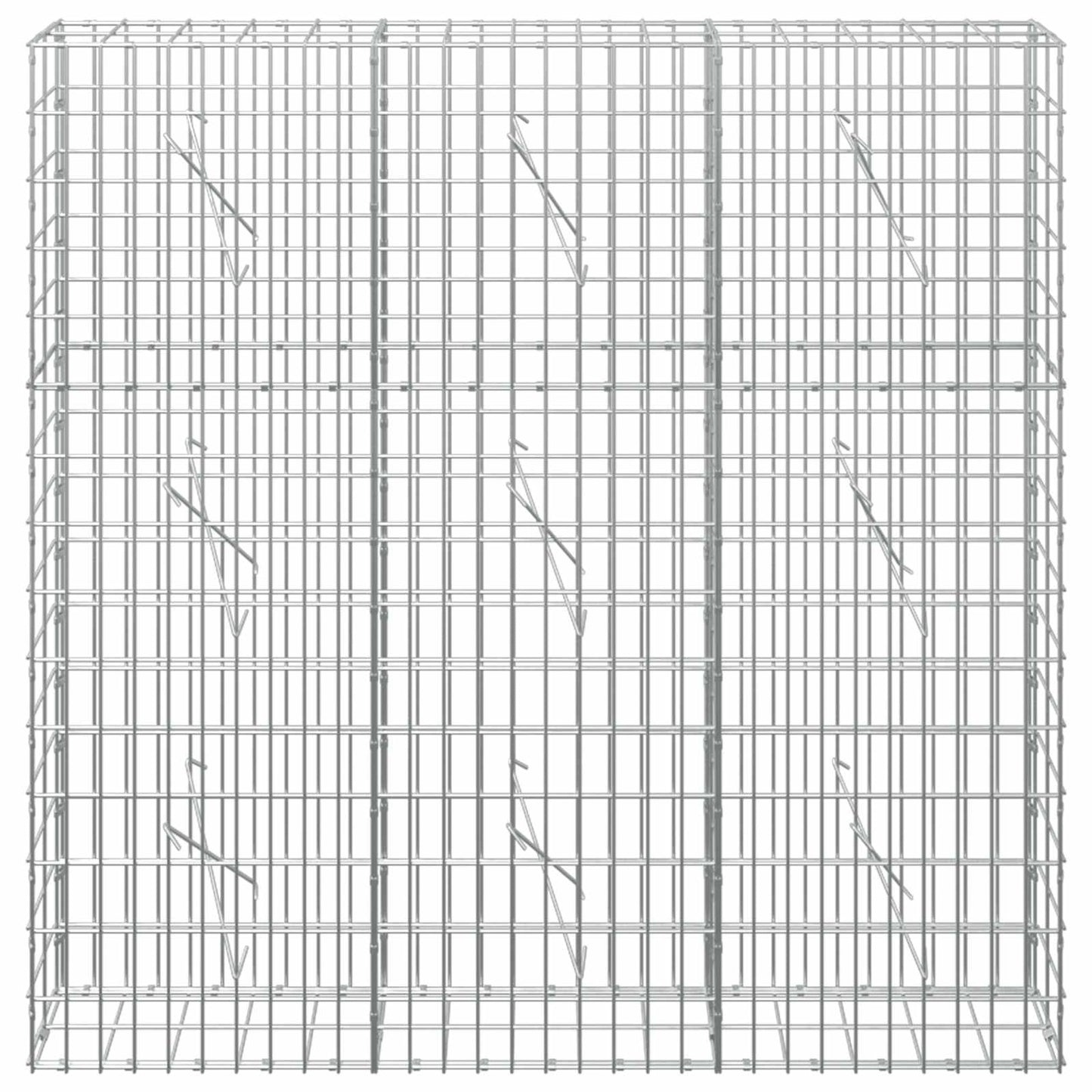 vidaXL Γκαμπιόν με σύρμα 3,5 mm και πλέγμα 5x10 cm 150x10x150 εκ