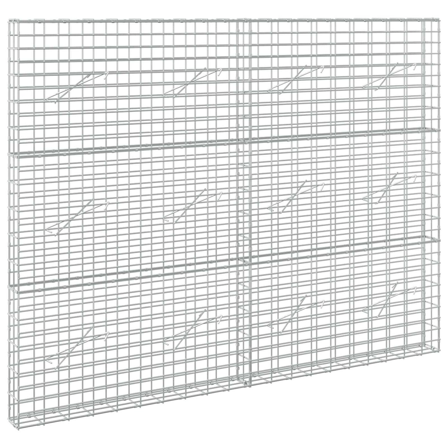 vidaXL Γκαμπιόν με σύρμα 3,5 mm και πλέγμα 5x10 cm 200x10x150 εκ
