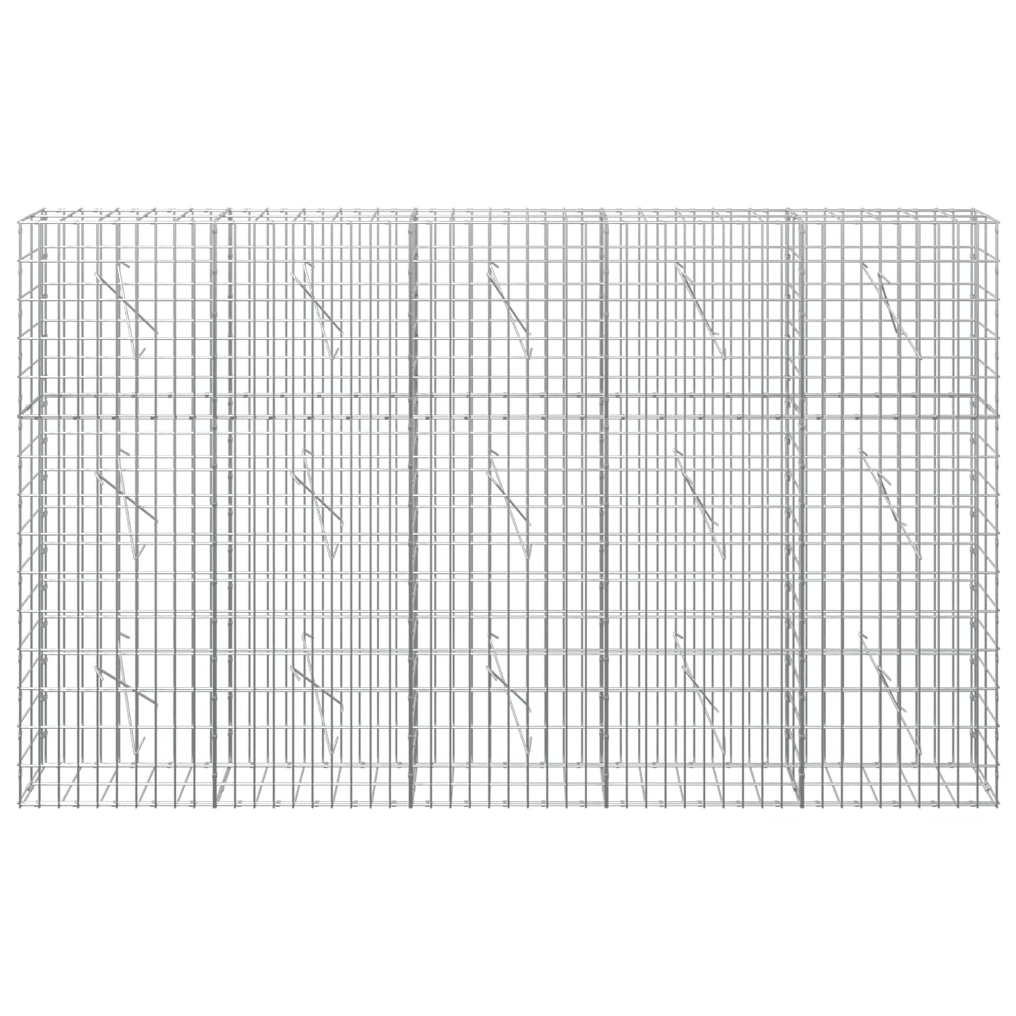 vidaXL Γκαμπιόν με σύρμα 3,5 mm και πλέγμα 5x10 cm 250x10x150 εκ