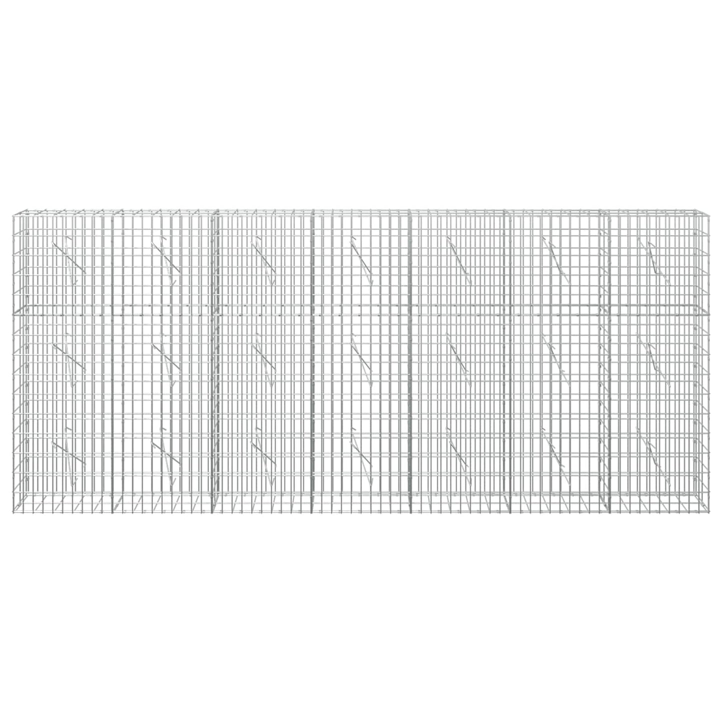 vidaXL Γκαμπιόν με σύρμα 3,5 mm και πλέγμα 5x10 cm 350x10x150 εκ