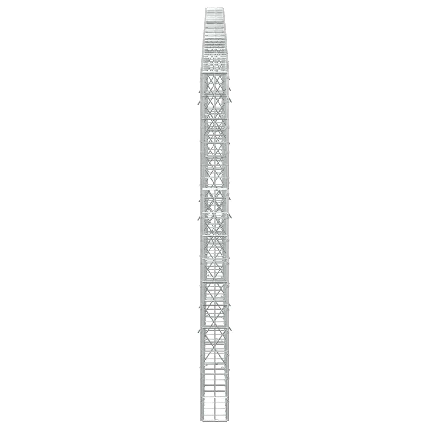 vidaXL Γκαμπιόν με σύρμα 3,5 mm και πλέγμα 5x10 cm 450x10x150 εκ