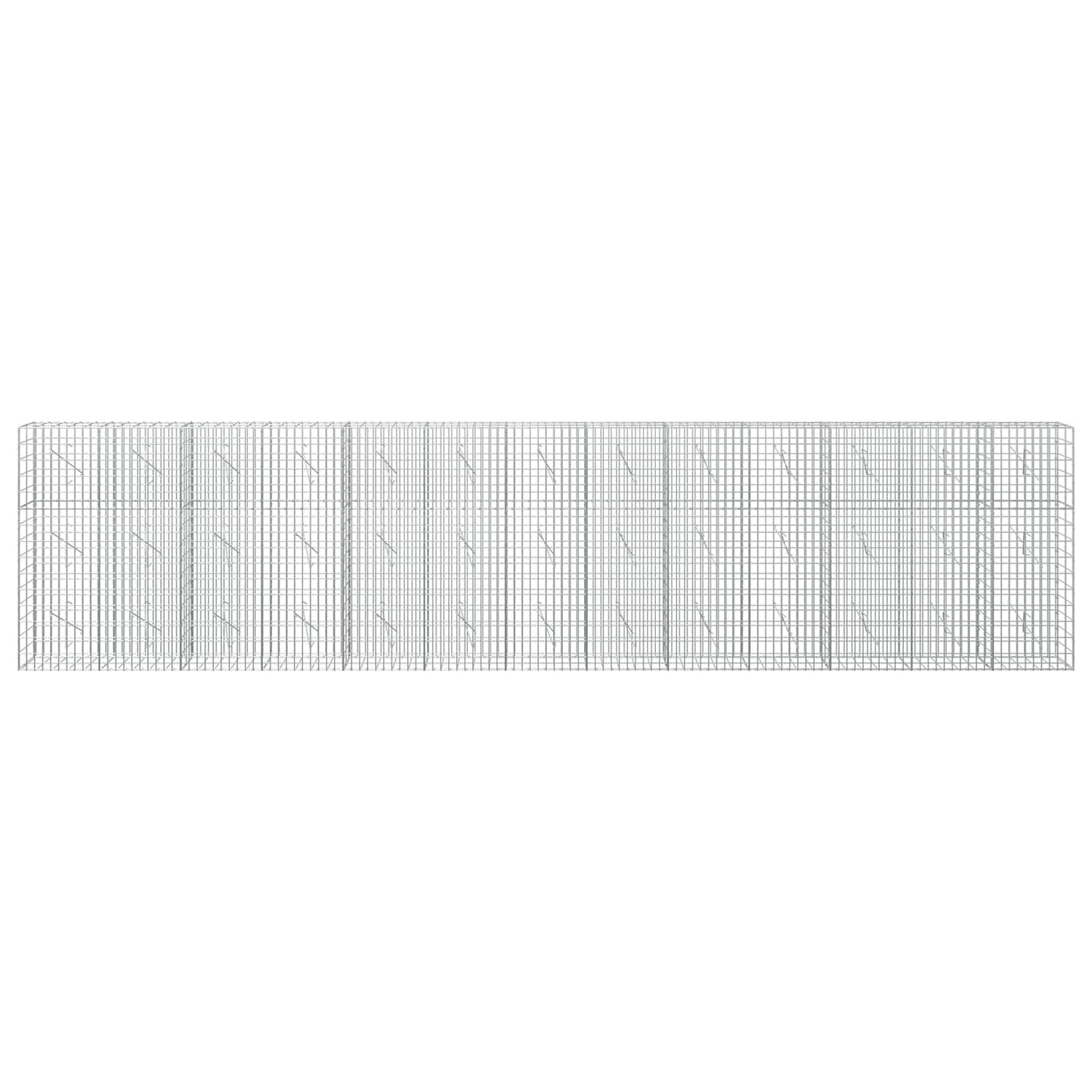 vidaXL Γκαμπιόν με σύρμα 3,5 mm και πλέγμα 5x10 cm 650x10x150 εκ