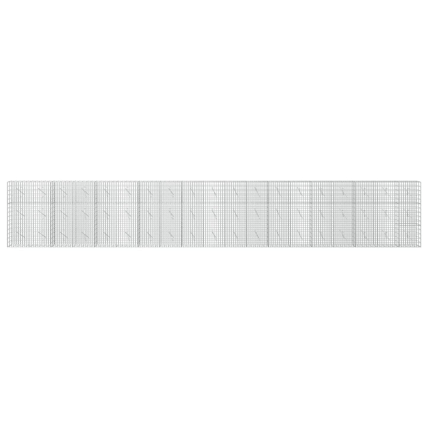 vidaXL Γκαμπιόν με σύρμα 3,5 mm και πλέγμα 5x10 cm 950x10x150 εκ