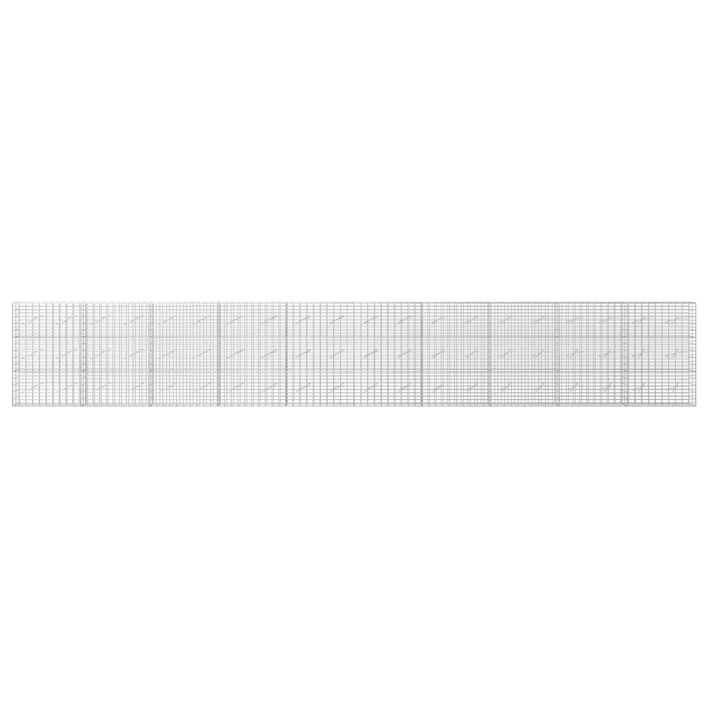 vidaXL Γκαμπιόν με σύρμα 3,5 mm και πλέγμα 5x10 cm 1000x10x150 εκ
