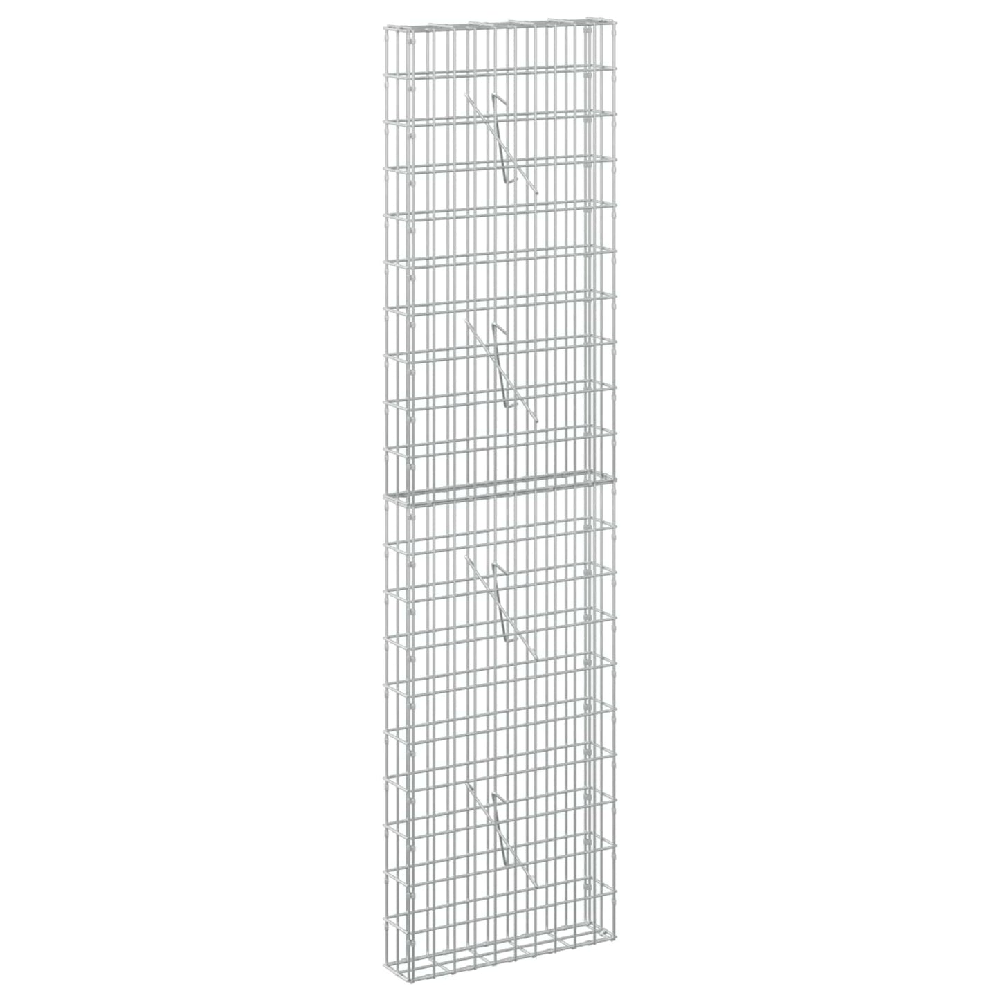 vidaXL Γκαμπιόν με σύρμα 3,5 mm και πλέγμα 5x10 cm 50x10x200 εκ