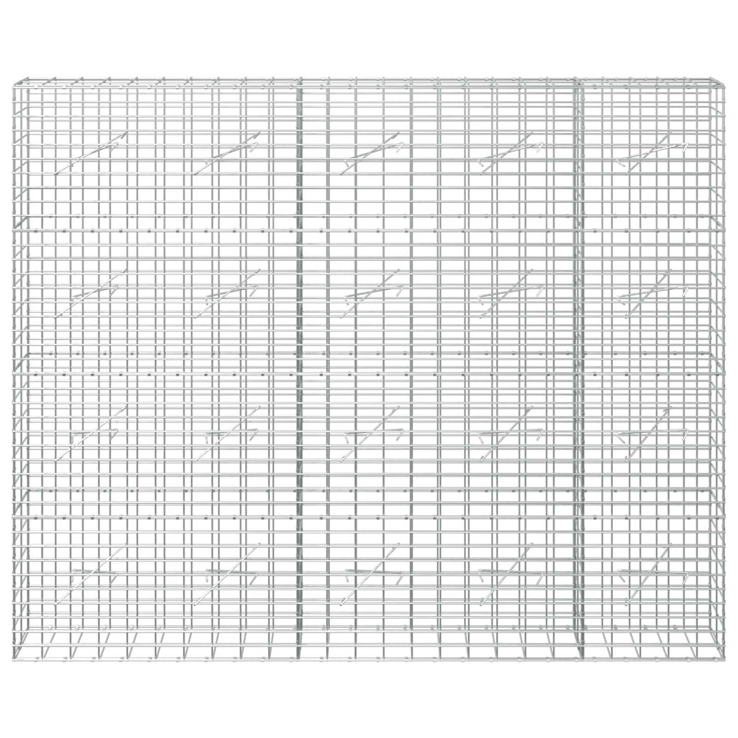 vidaXL Γκαμπιόν με σύρμα 3,5 mm και πλέγμα 5x10 cm 250x10x200 εκ.