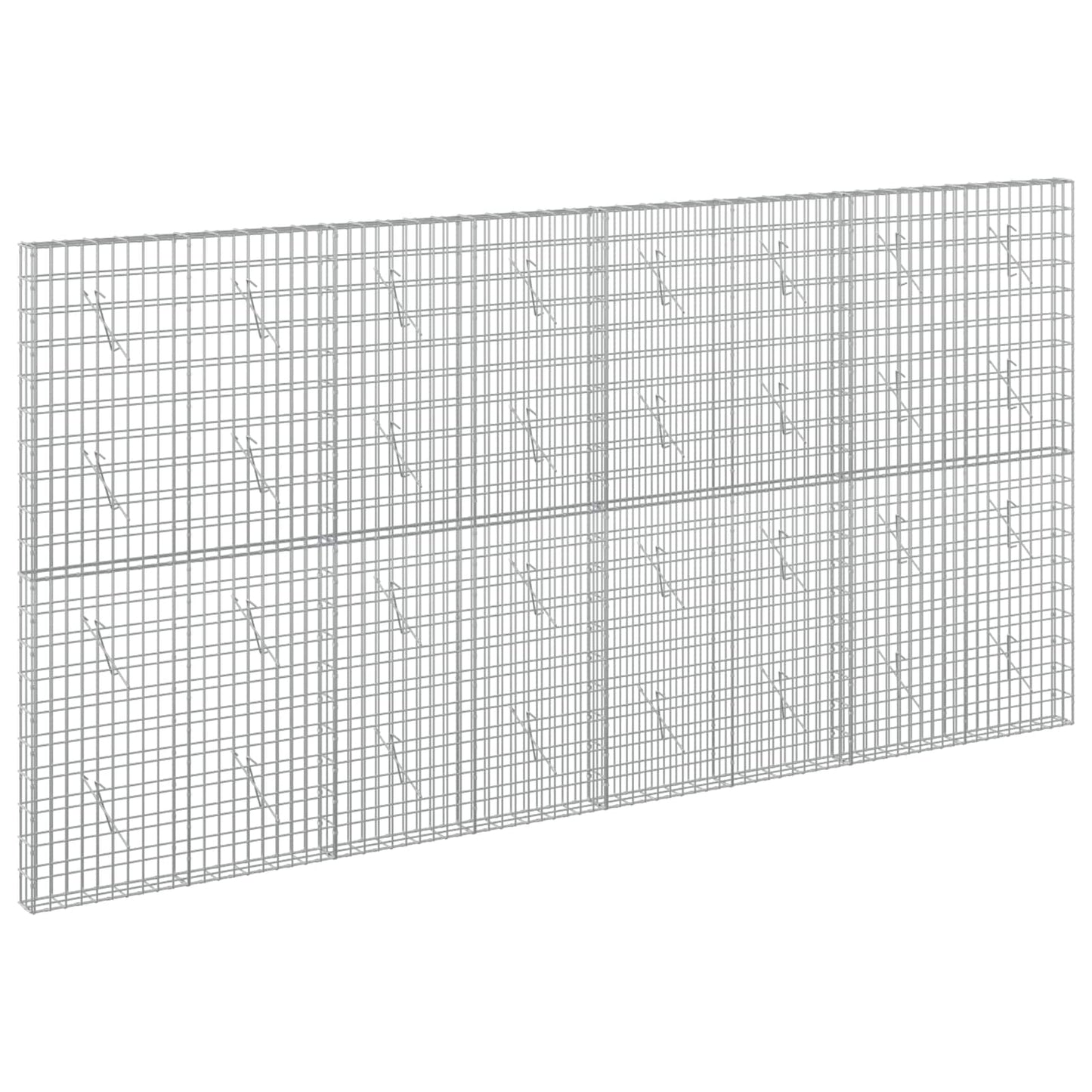 vidaXL Γκαμπιόν με σύρμα 3,5 mm και πλέγμα 5x10 cm 400x10x200 εκ
