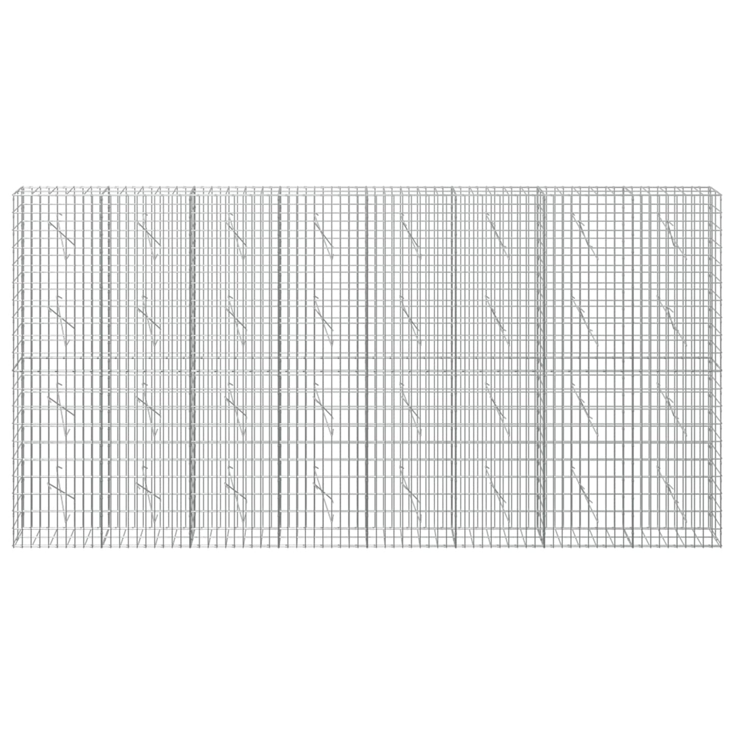 vidaXL Γκαμπιόν με σύρμα 3,5 mm και πλέγμα 5x10 cm 400x10x200 εκ