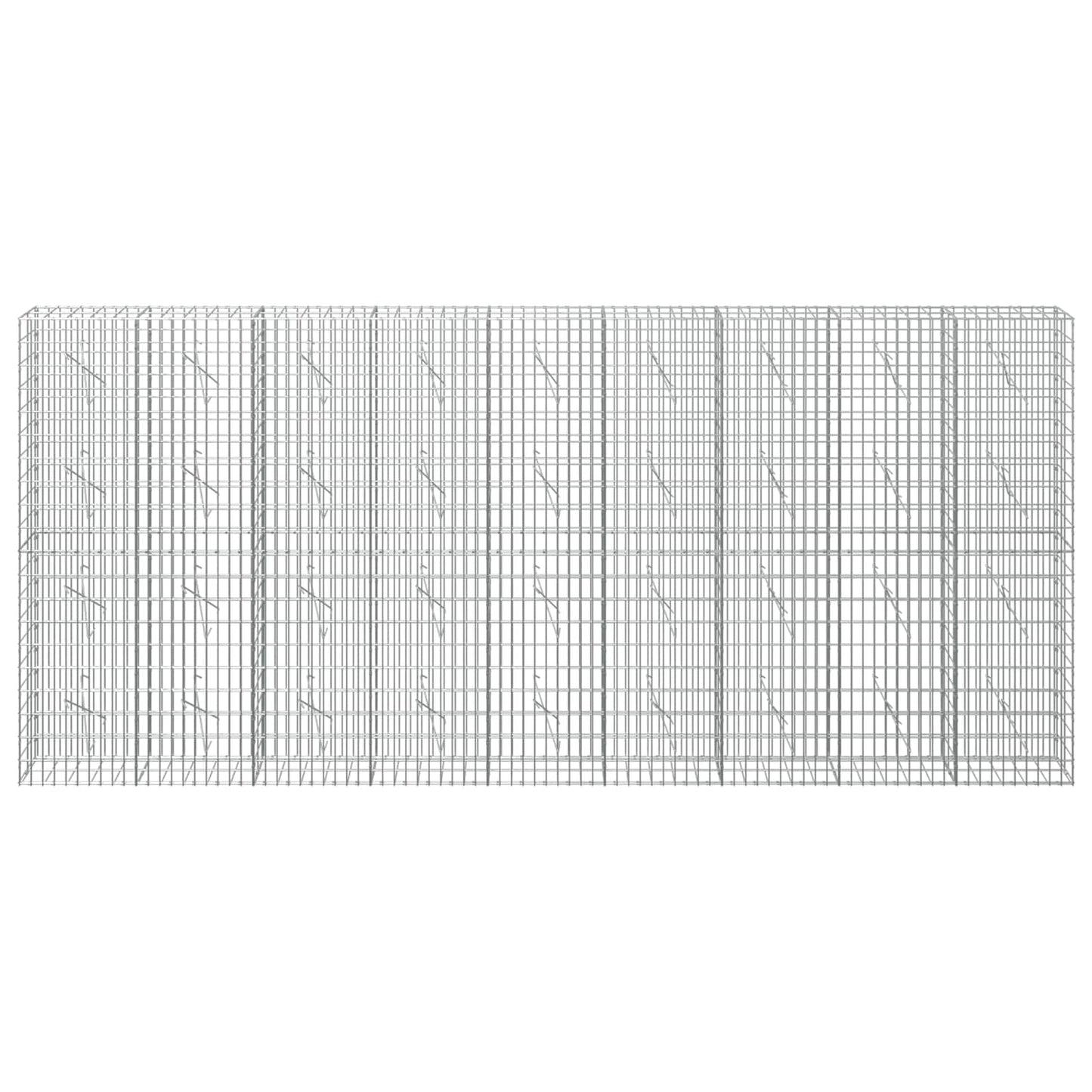 vidaXL Γκαμπιόν με σύρμα 3,5 mm και πλέγμα 5x10 cm 450x10x200 εκ