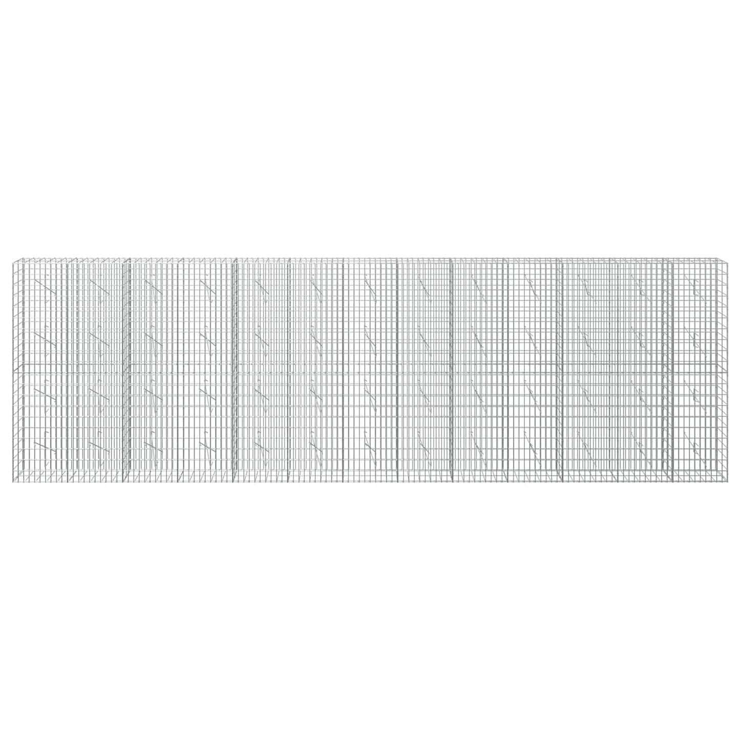 vidaXL Γκαμπιόν με σύρμα 3,5 mm και πλέγμα 5x10 cm 650x10x200 εκ