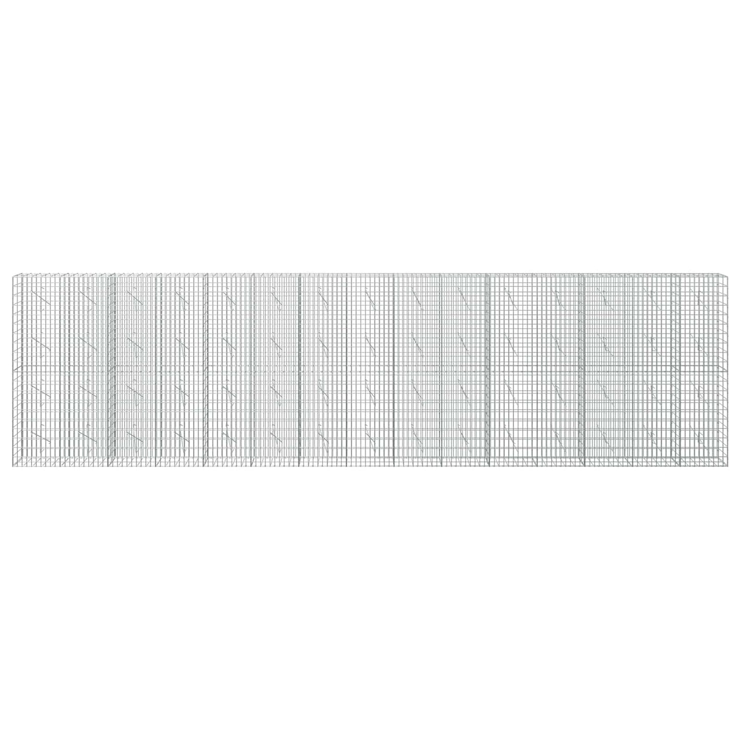 vidaXL Γκαμπιόν με σύρμα 3,5 mm και πλέγμα 5x10 cm 750x10x200 εκ