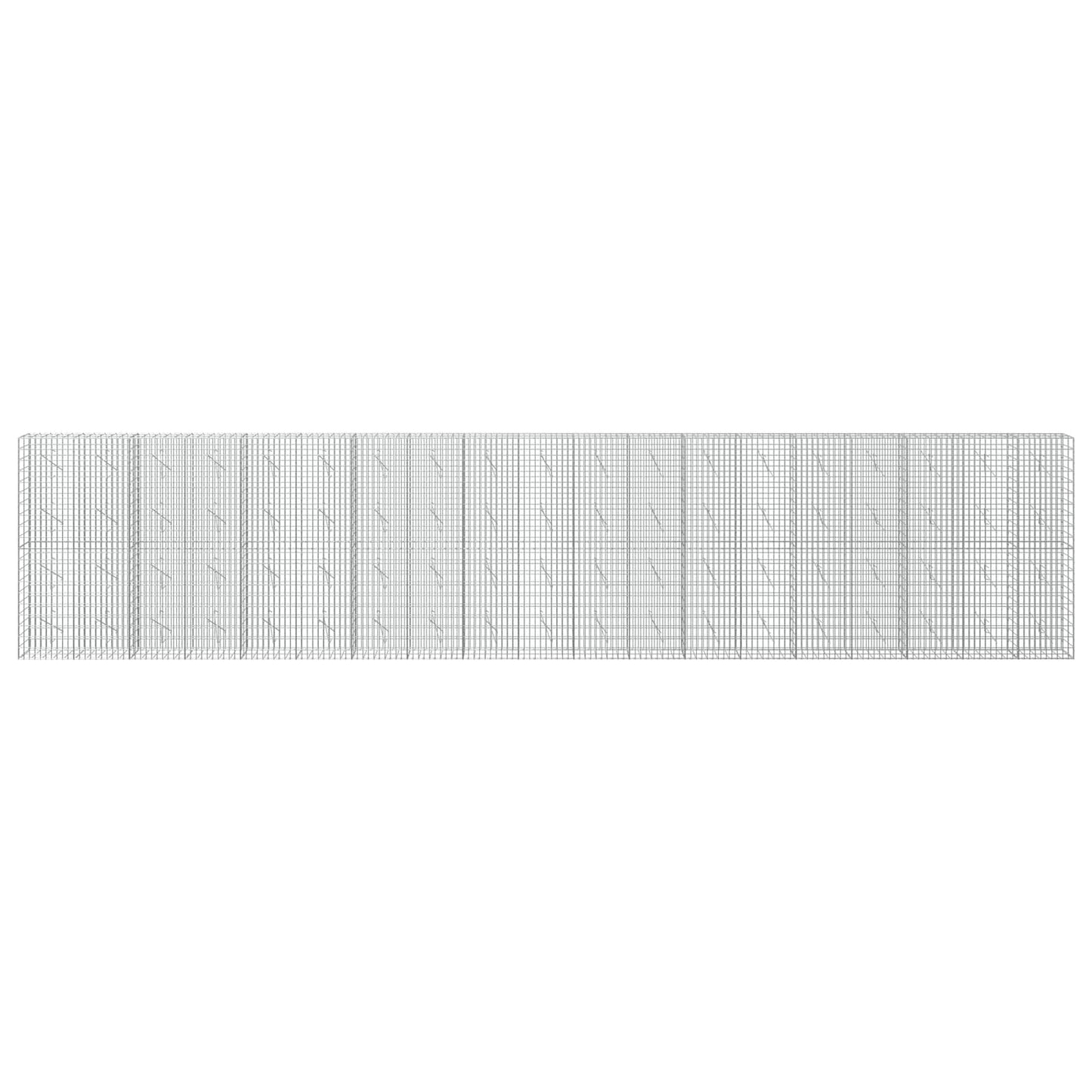 vidaXL Γκαμπιόν με σύρμα 3,5 mm και πλέγμα 5x10 cm 950x10x200 εκ