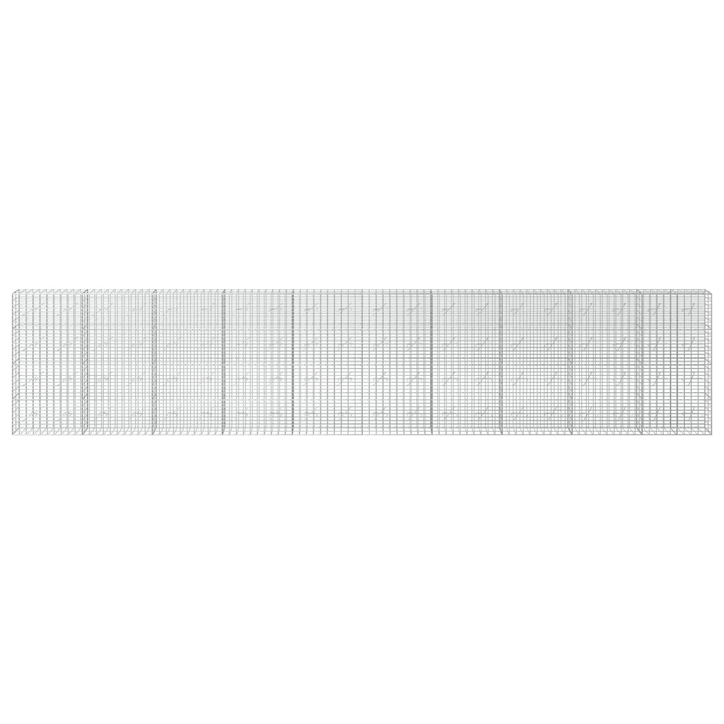 vidaXL Γκαμπιόν με σύρμα 3,5 mm και πλέγμα 5x10 cm 1000x10x200 εκ