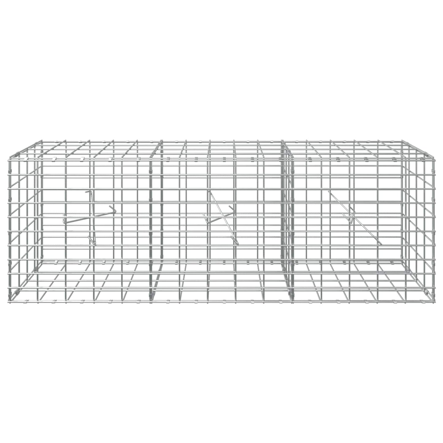 vidaXL Γκαμπιόν με σύρμα 3,5 mm και πλέγμα 5x10 cm 150x20x50 εκ