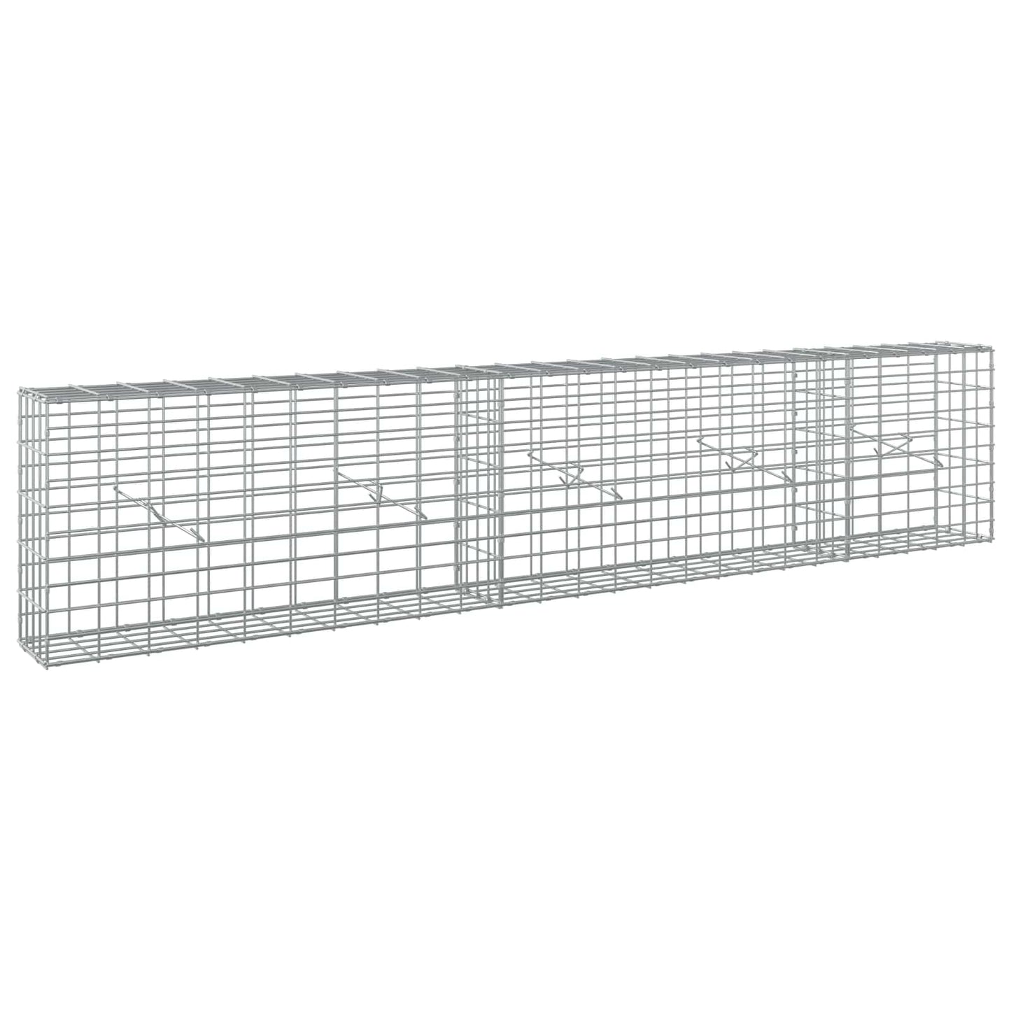 vidaXL Γκαμπιόν με σύρμα 3,5 mm και πλέγμα 5x10 cm 250x20x50 εκ