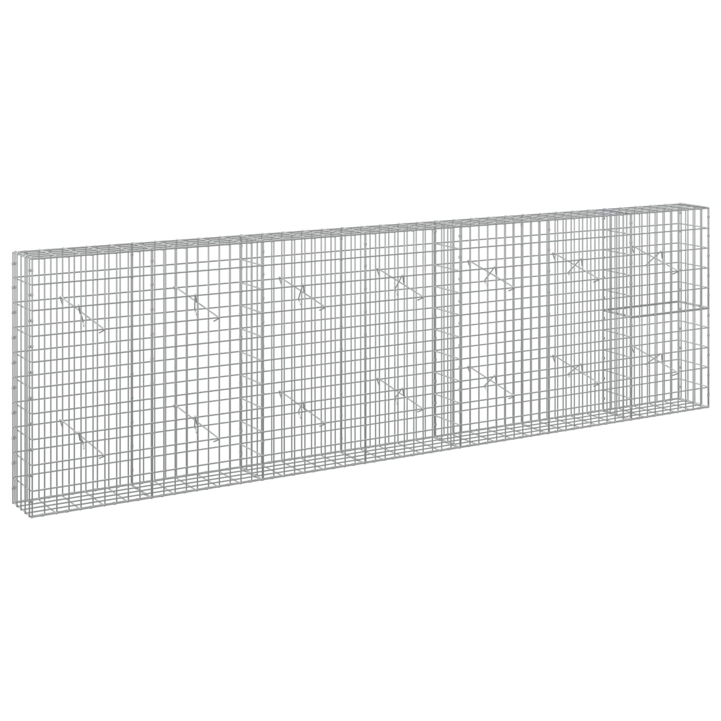 vidaXL Γκαμπιόν με σύρμα 3,5 mm και πλέγμα 5x10 cm 350x20x100 εκ