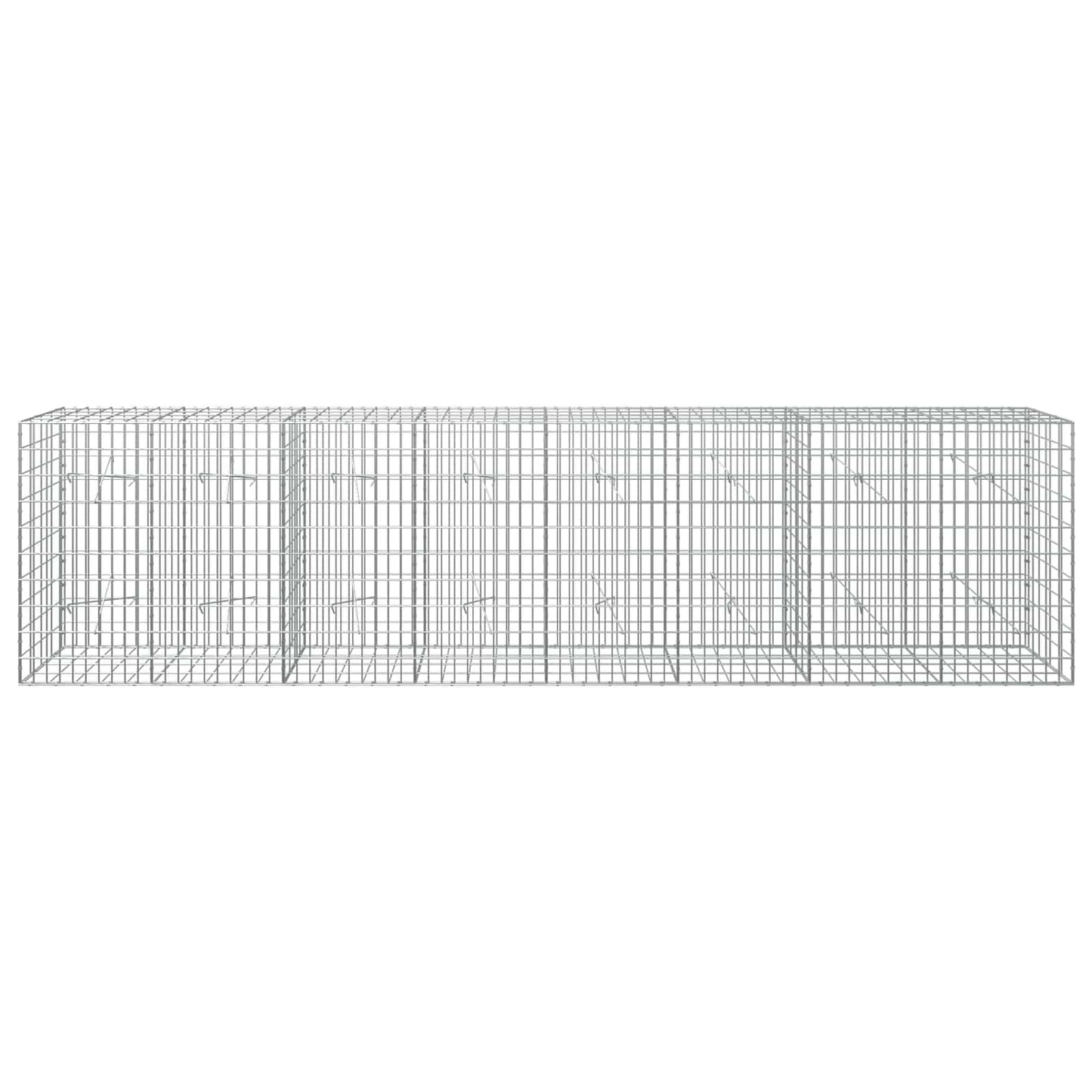 vidaXL Γκαμπιόν με σύρμα 3,5 mm και πλέγμα 5x10 cm 400x20x100 εκ