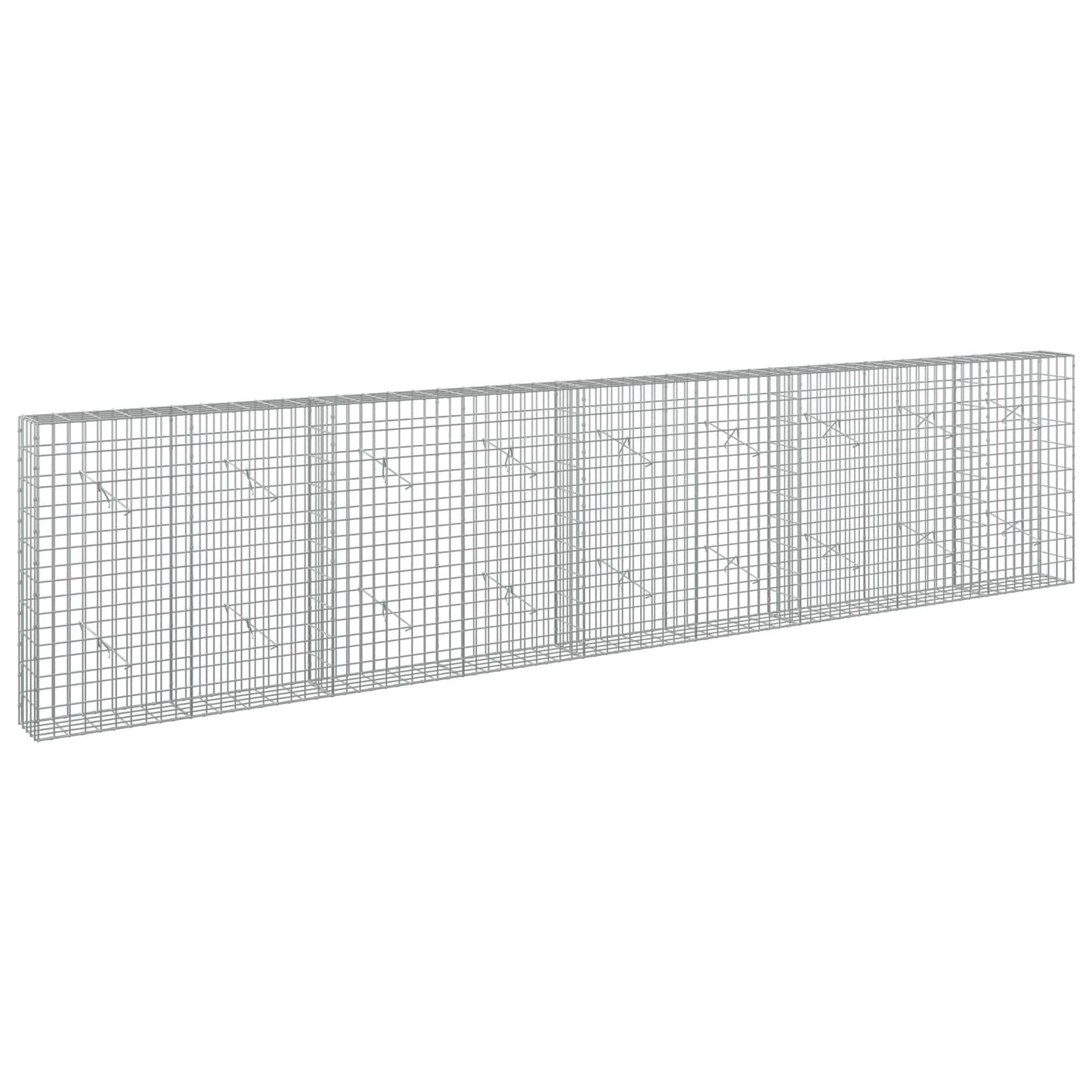 vidaXL Γκαμπιόν με σύρμα 3,5 mm και πλέγμα 5x10 cm 450x20x100 εκ
