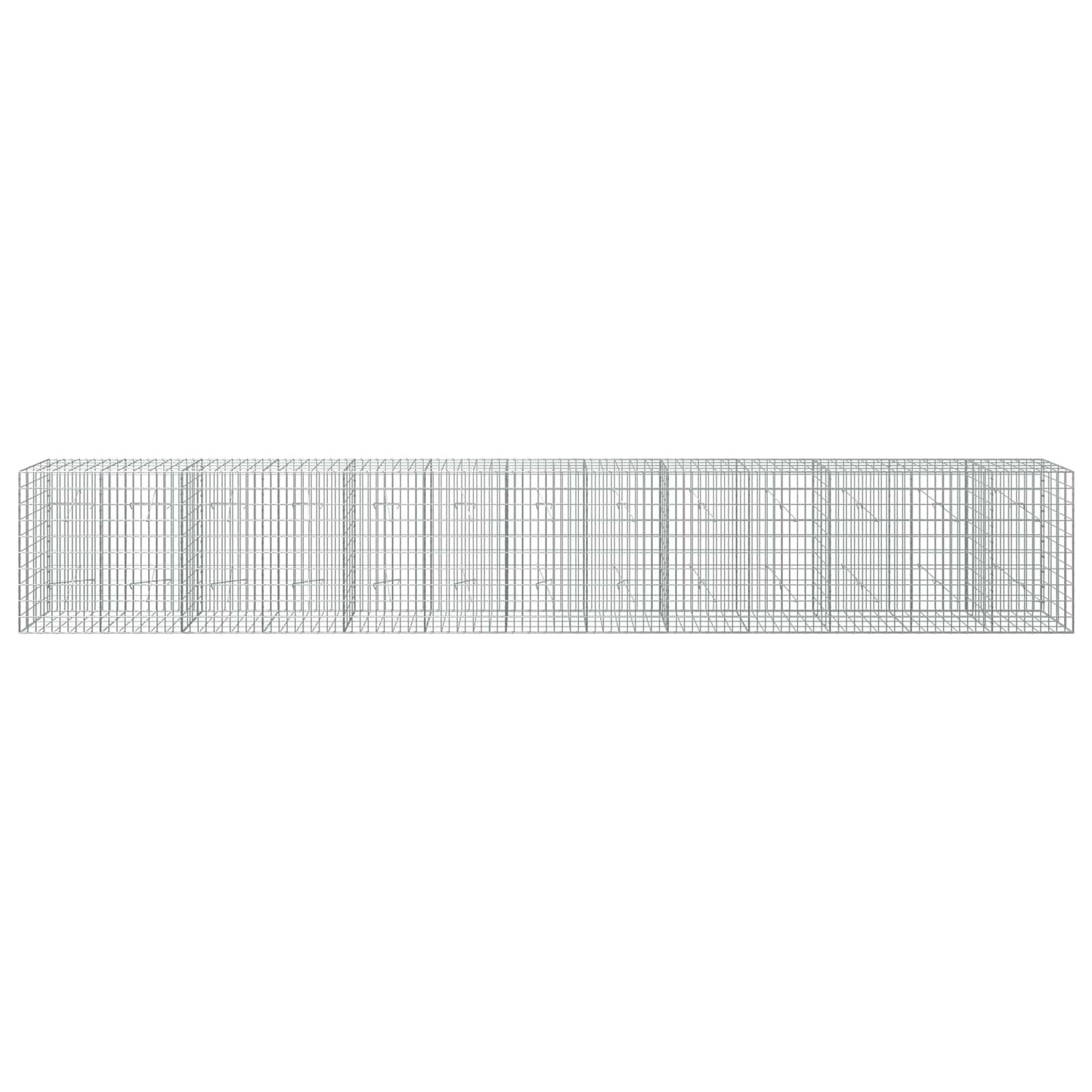 vidaXL Γκαμπιόν με σύρμα 3,5 mm και πλέγμα 5x10 cm 650x20x100 εκ