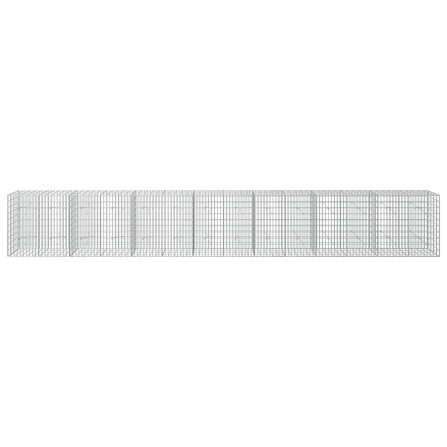vidaXL Γκαμπιόν με σύρμα 3,5 mm και πλέγμα 5x10 cm 700x20x100 εκ