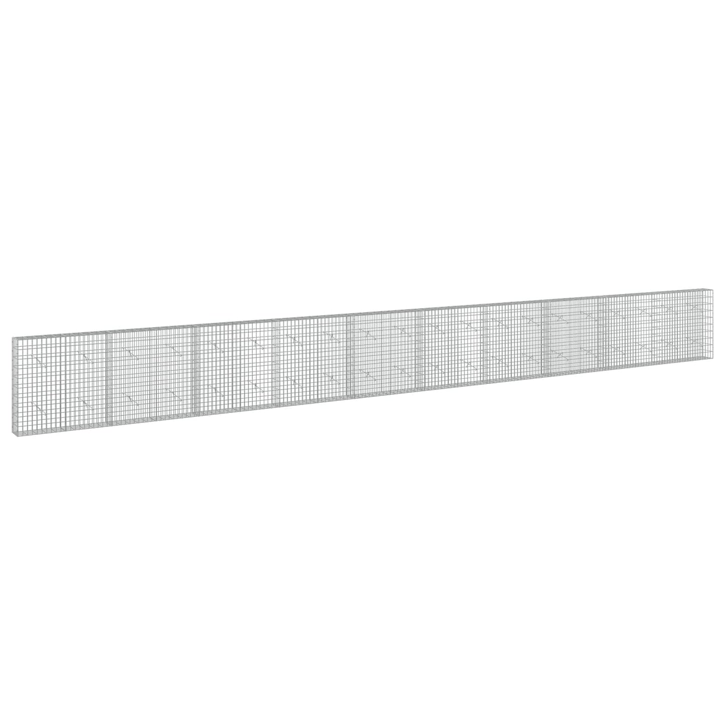 vidaXL Γκαμπιόν με σύρμα 3,5 mm και πλέγμα 5x10 cm 1000x20x100 εκ
