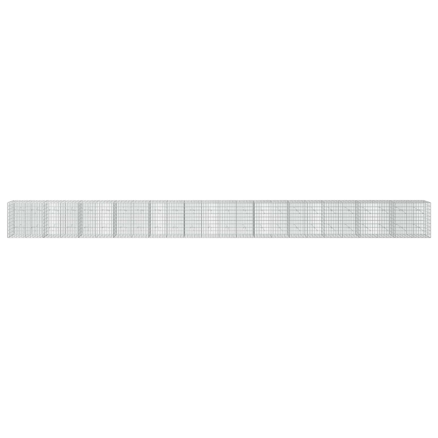 vidaXL Γκαμπιόν με σύρμα 3,5 mm και πλέγμα 5x10 cm 1200x20x100 εκ