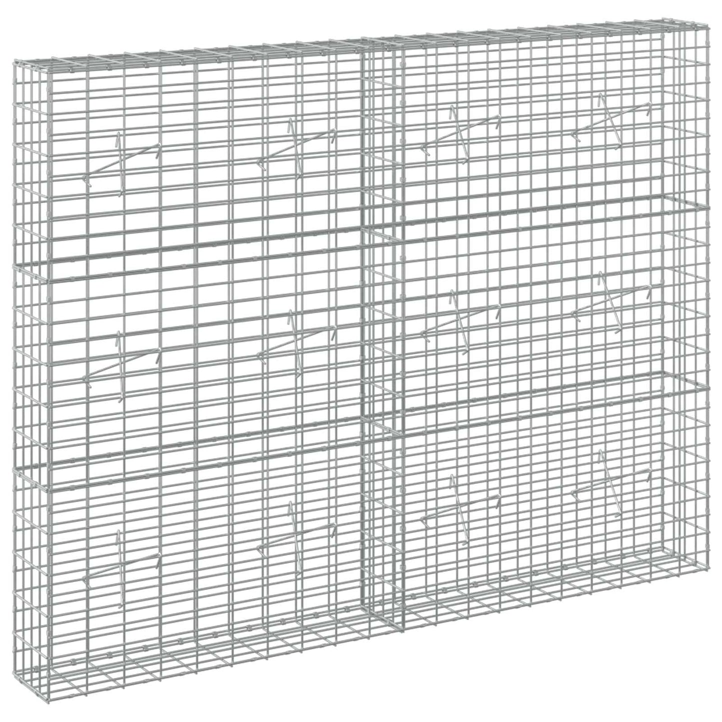 vidaXL Γκαμπιόν με σύρμα 3,5 mm και πλέγμα 5x10 cm 200x20x150 εκ