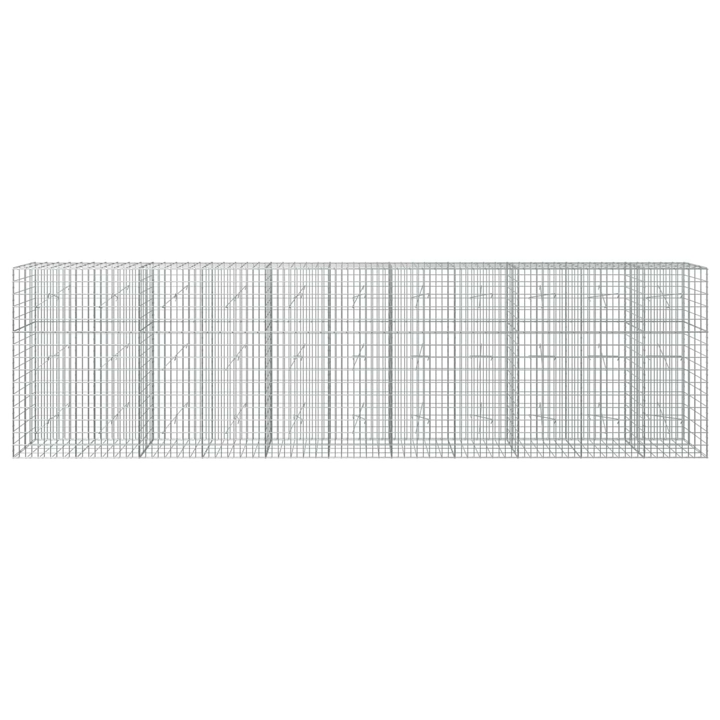 vidaXL Γκαμπιόν με σύρμα 3,5 mm και πλέγμα 5x10 cm 550x20x150 εκ