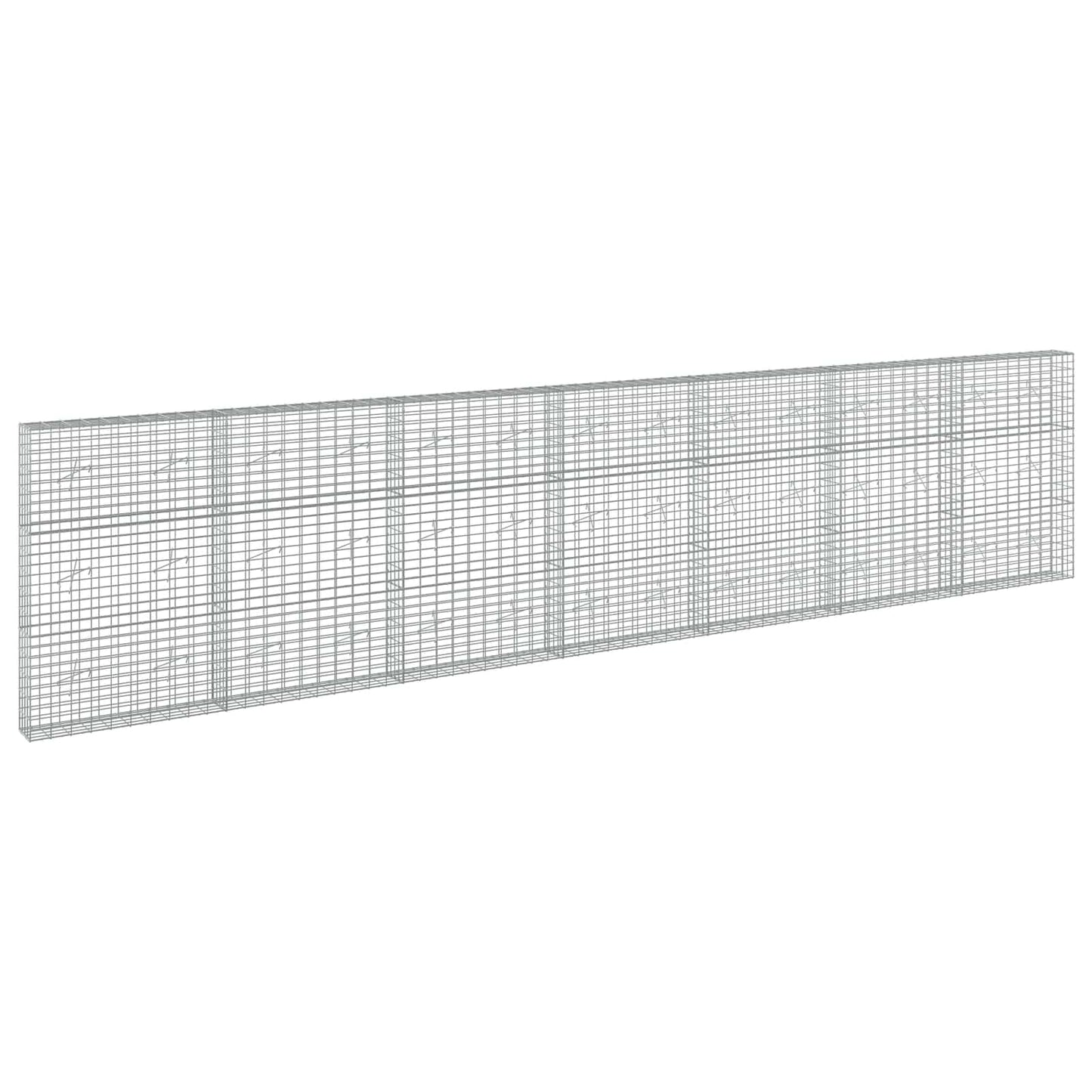 vidaXL Γκαμπιόν με σύρμα 3,5 mm και πλέγμα 5x10 cm 700x20x150 εκ